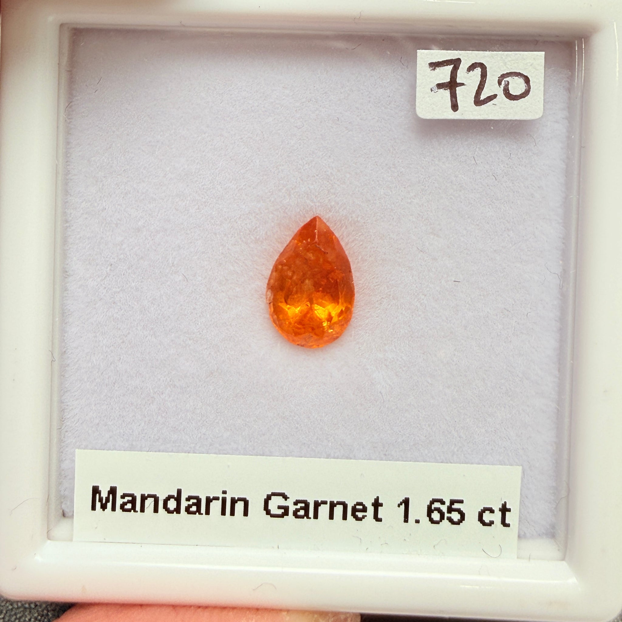 Mandarin Spessartite Garnet, 1.65ct, Tanzania, Untreated Unheated