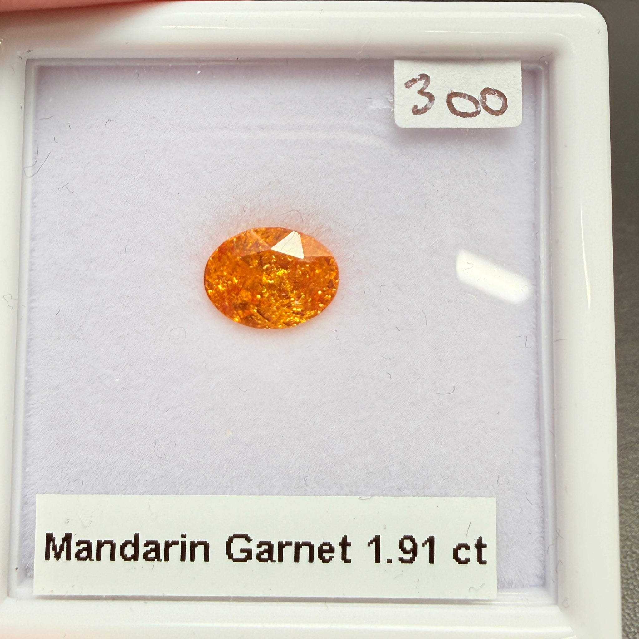 Mandarin Spessartite Garnet, 1.91ct, Loliondo, Tanzania, Untreated Unheated