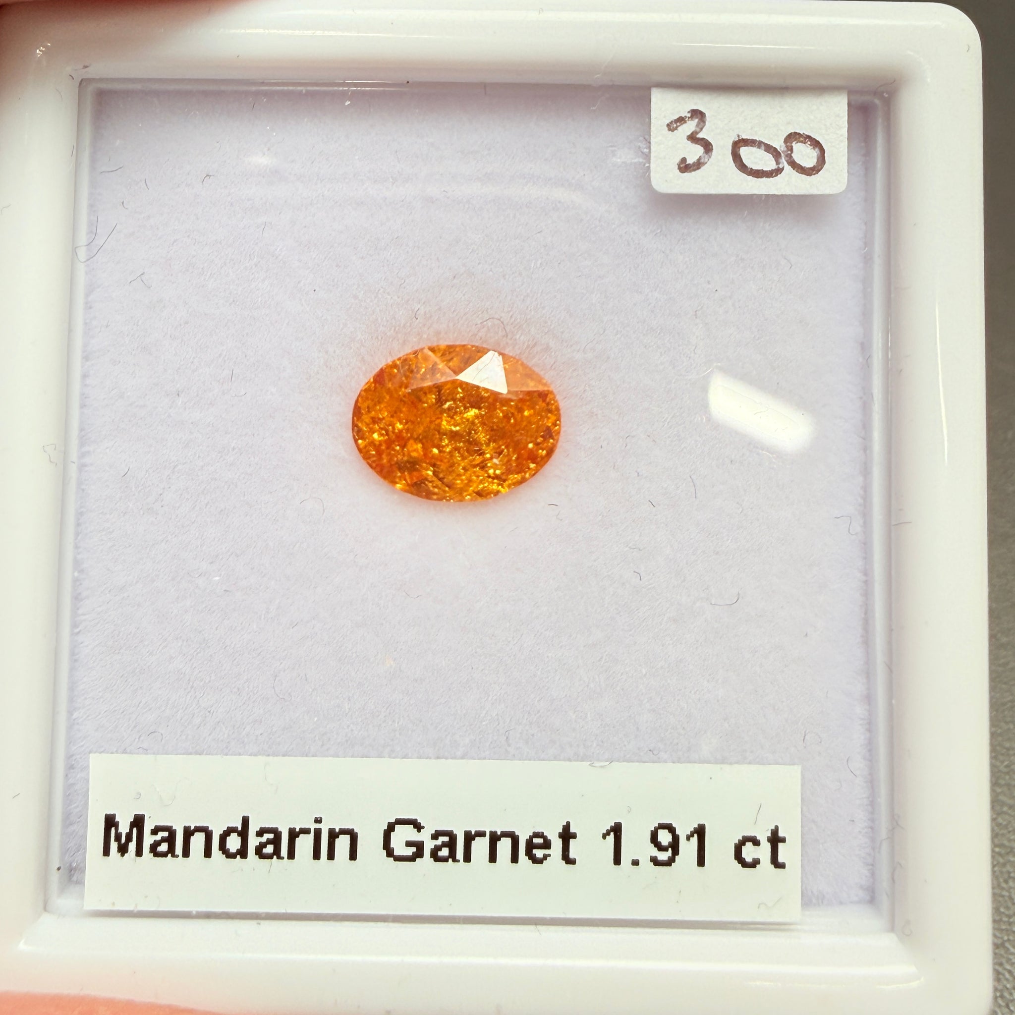 Mandarin Spessartite Garnet, 1.91ct, Loliondo, Tanzania, Untreated Unheated