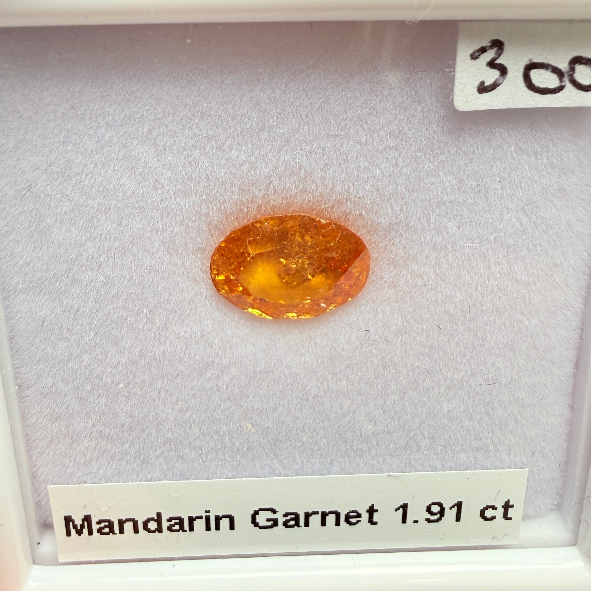 Mandarin Spessartite Garnet, 1.91ct, Loliondo, Tanzania, Untreated Unheated