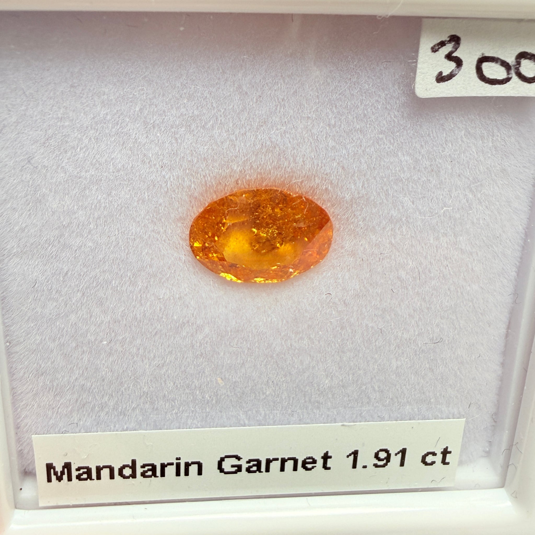 Mandarin Spessartite Garnet, 1.91ct, Loliondo, Tanzania, Untreated Unheated