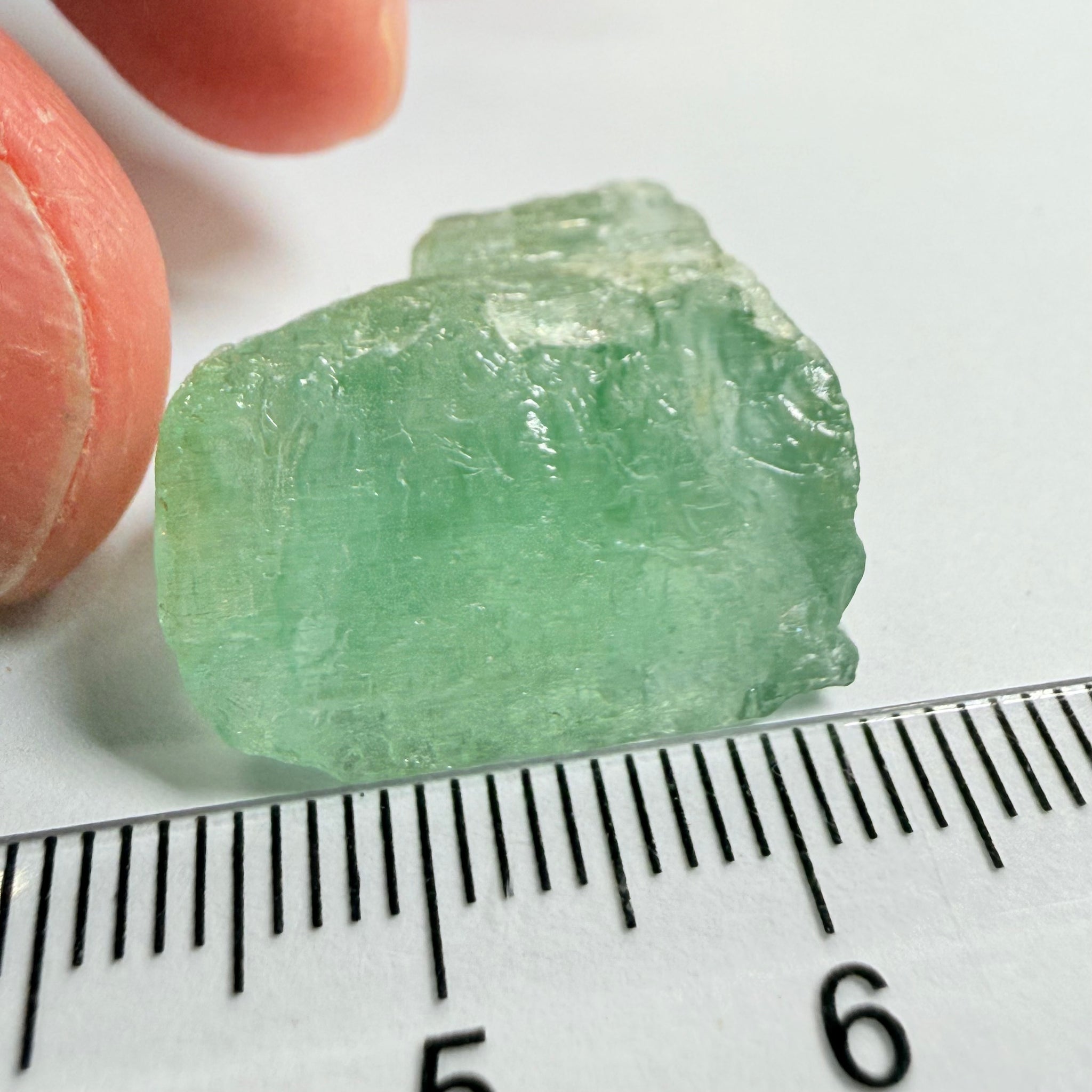Aquamarine, 23.95ct, Songea, Tanzania, Untreated Unheated, vvs with very slight milk, see backlit with torch underneath