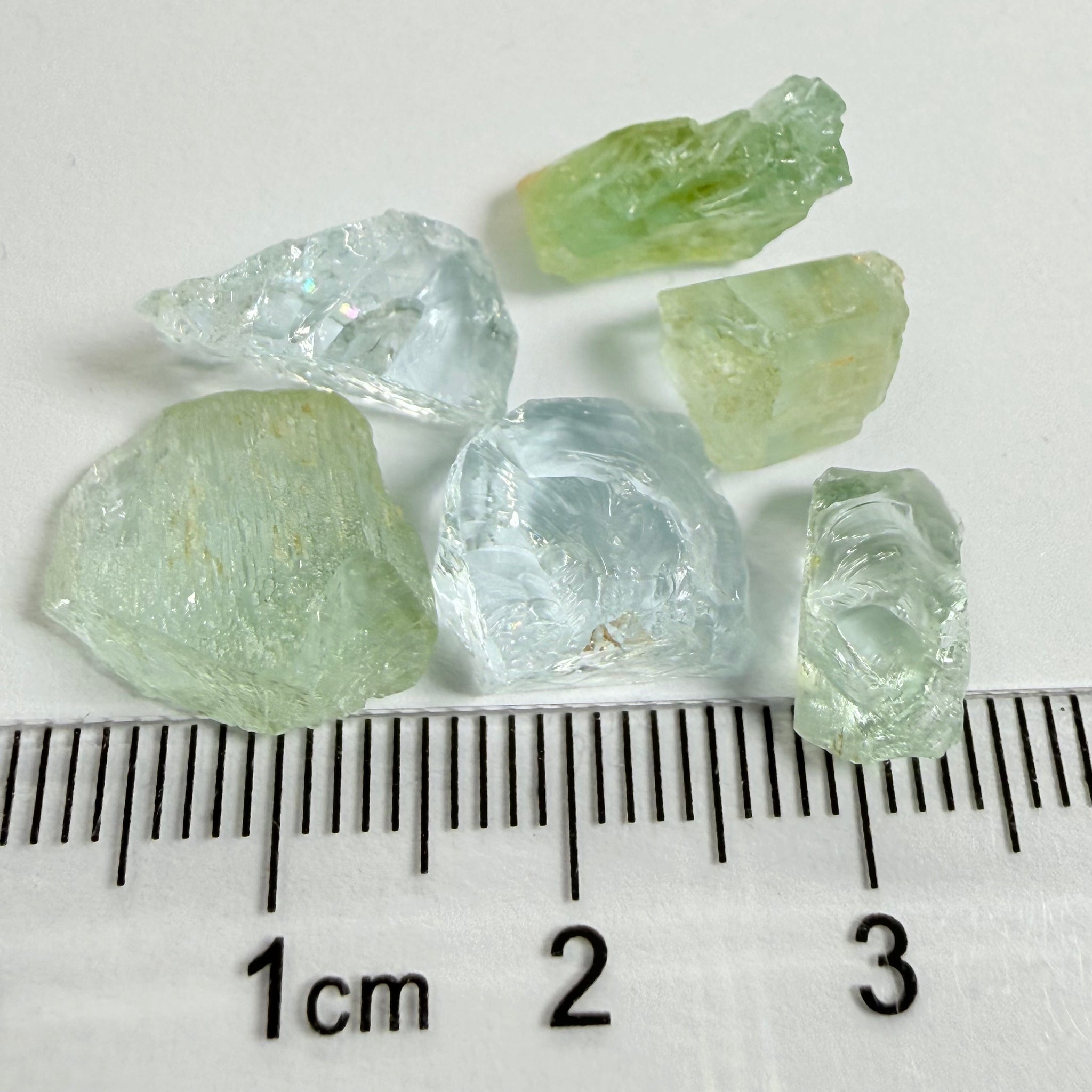 Aquamarine Lot, 25.05ct, Songea, Tanzania, Untreated Unheated, 2.29ct-5.82ct, slight to heavy inclusions, good for cabbing or setting as is into jewellery