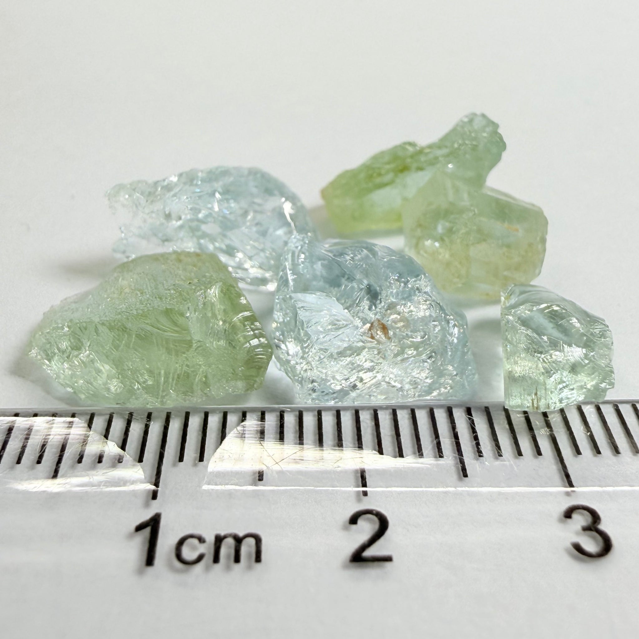 Aquamarine Lot, 25.05ct, Songea, Tanzania, Untreated Unheated, 2.29ct-5.82ct, slight to heavy inclusions, good for cabbing or setting as is into jewellery