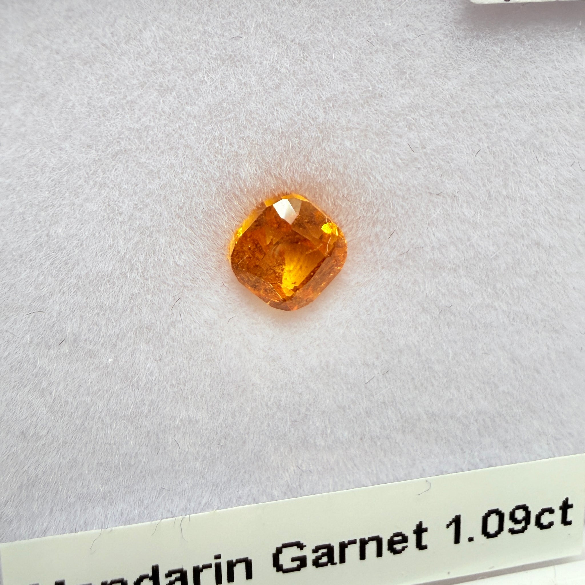 Mandarin Spessartite Garnet, 1.09ct, Loliondo, Tanzania, Untreated Unheated