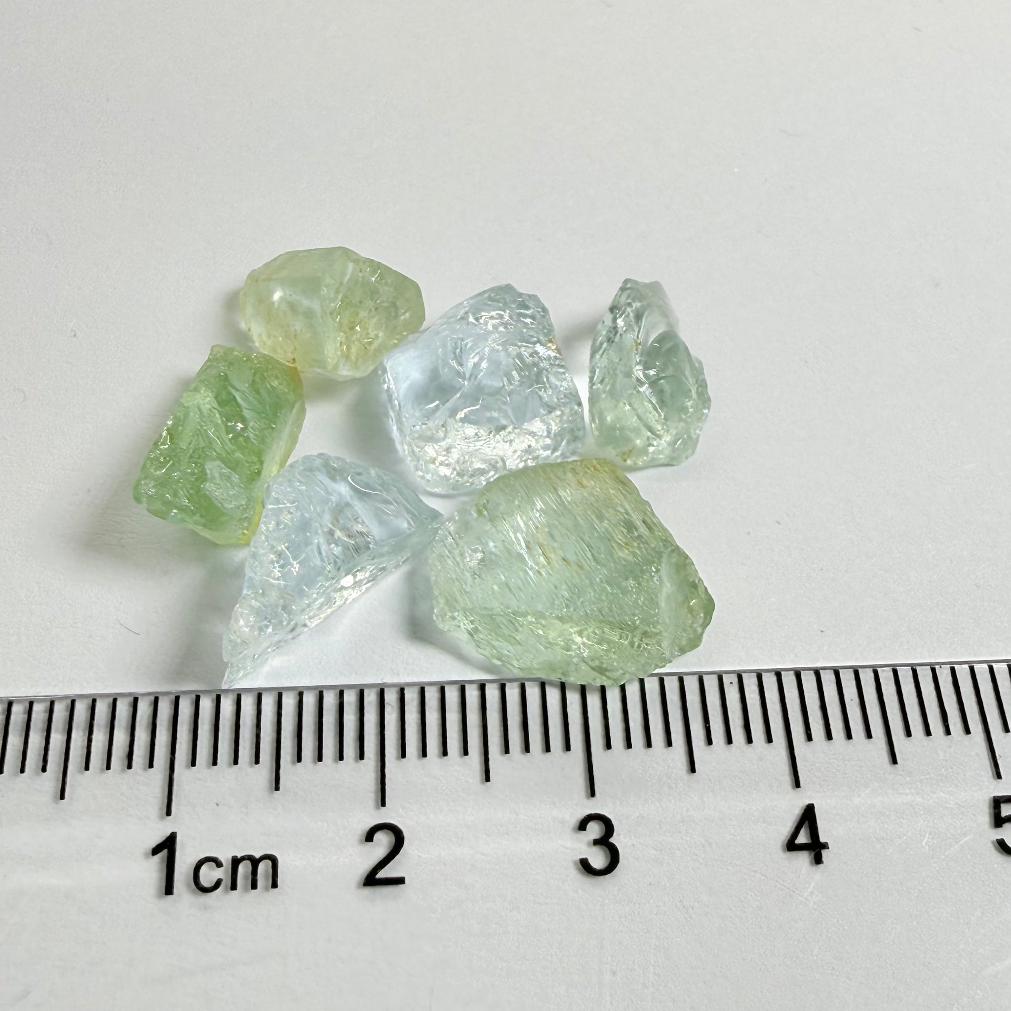Aquamarine Lot, 25.05ct, Songea, Tanzania, Untreated Unheated, 2.29ct-5.82ct, slight to heavy inclusions, good for cabbing or setting as is into jewellery