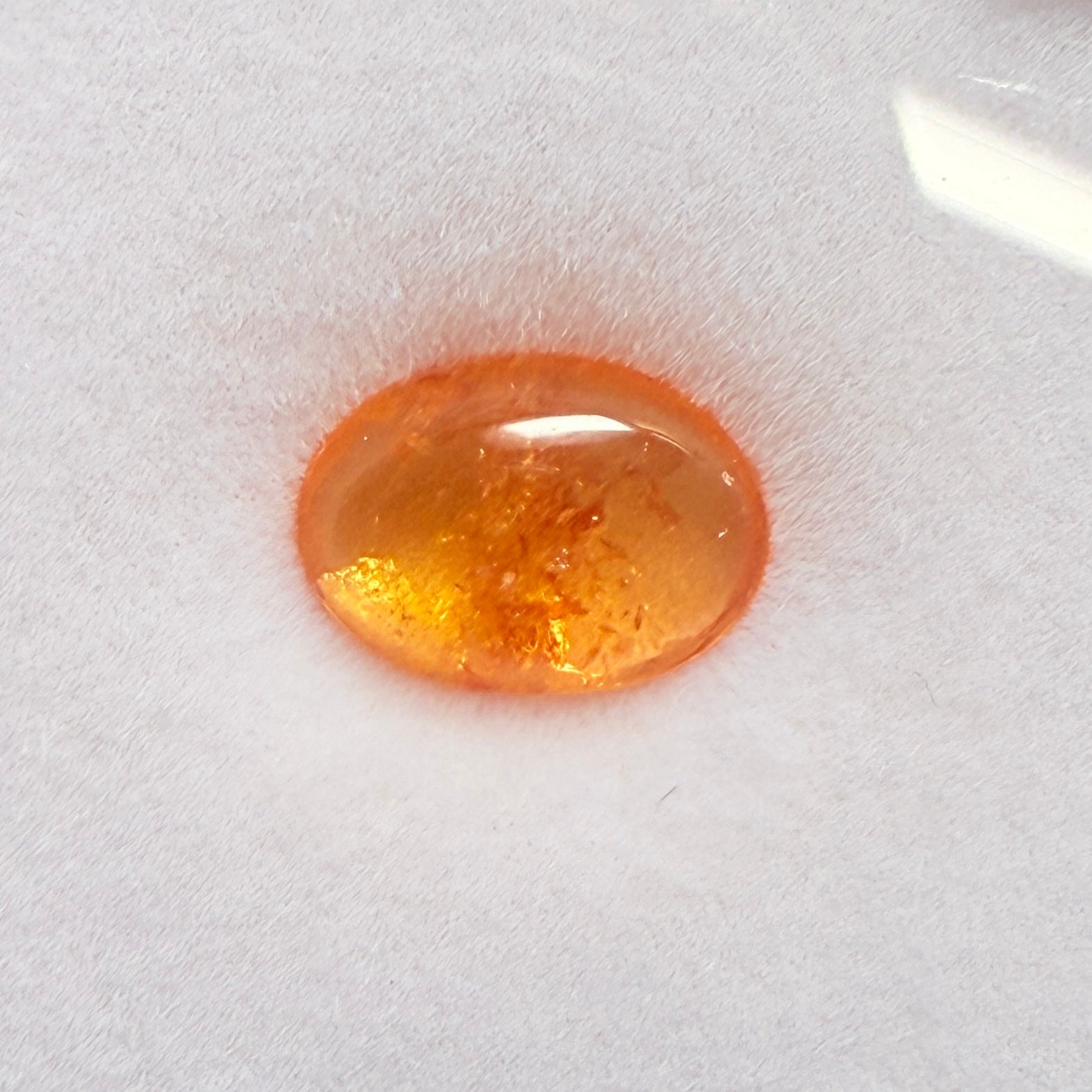 Mandarin Spessartite Cabochon, 2.33ct, Loliondo, Tanzania, Untreated Unheated