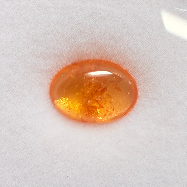 Mandarin Spessartite Cabochon, 2.33ct, Loliondo, Tanzania, Untreated Unheated