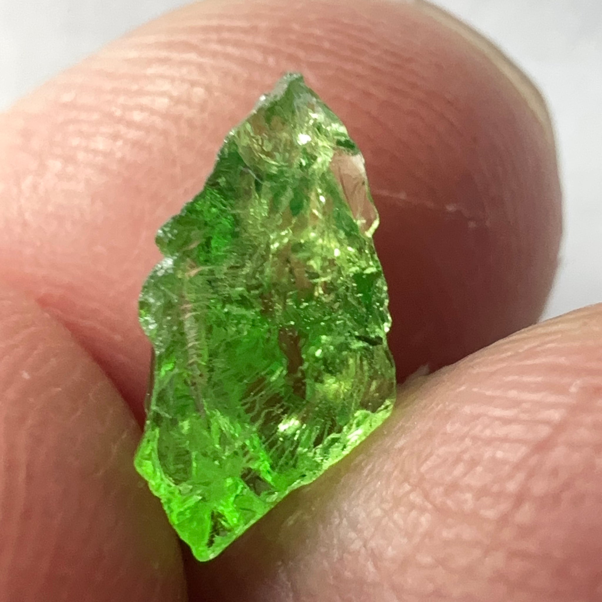 Tsavorite, 1.42ct, Tanzania, Untreated Unheated, slight veils