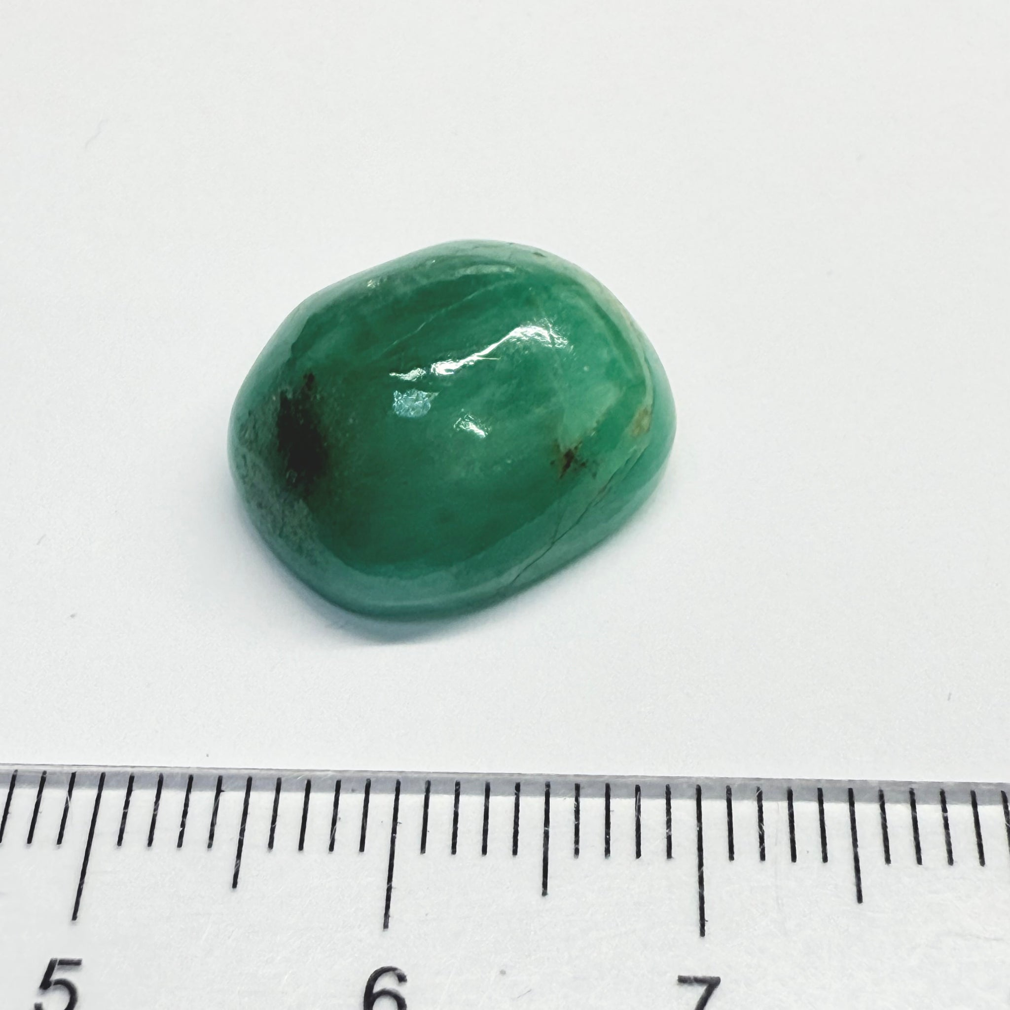 Tanzanian Emerald Cabochon, 15.21ct, Tanzania, NO OIL, Untreated Unheated