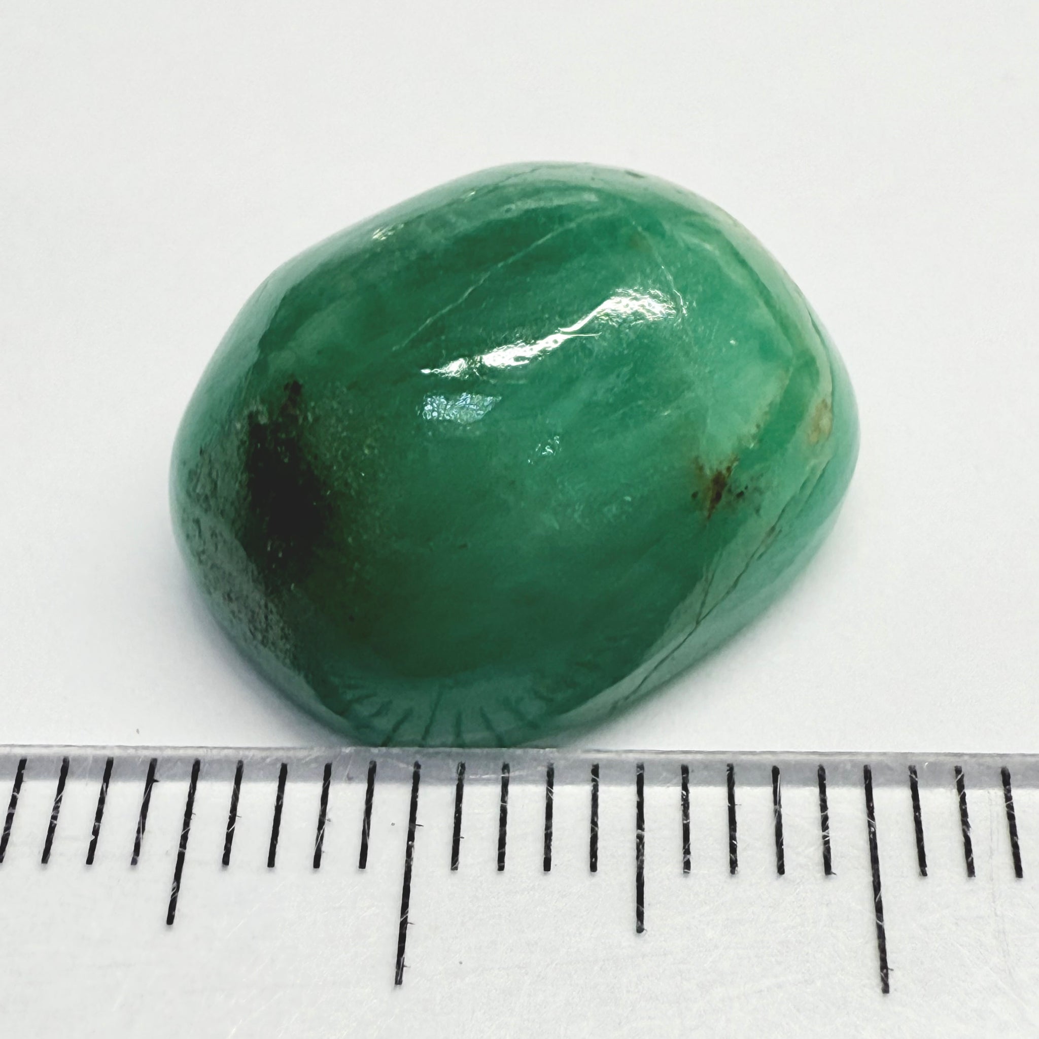 Tanzanian Emerald Cabochon, 15.21ct, Tanzania, NO OIL, Untreated Unheated
