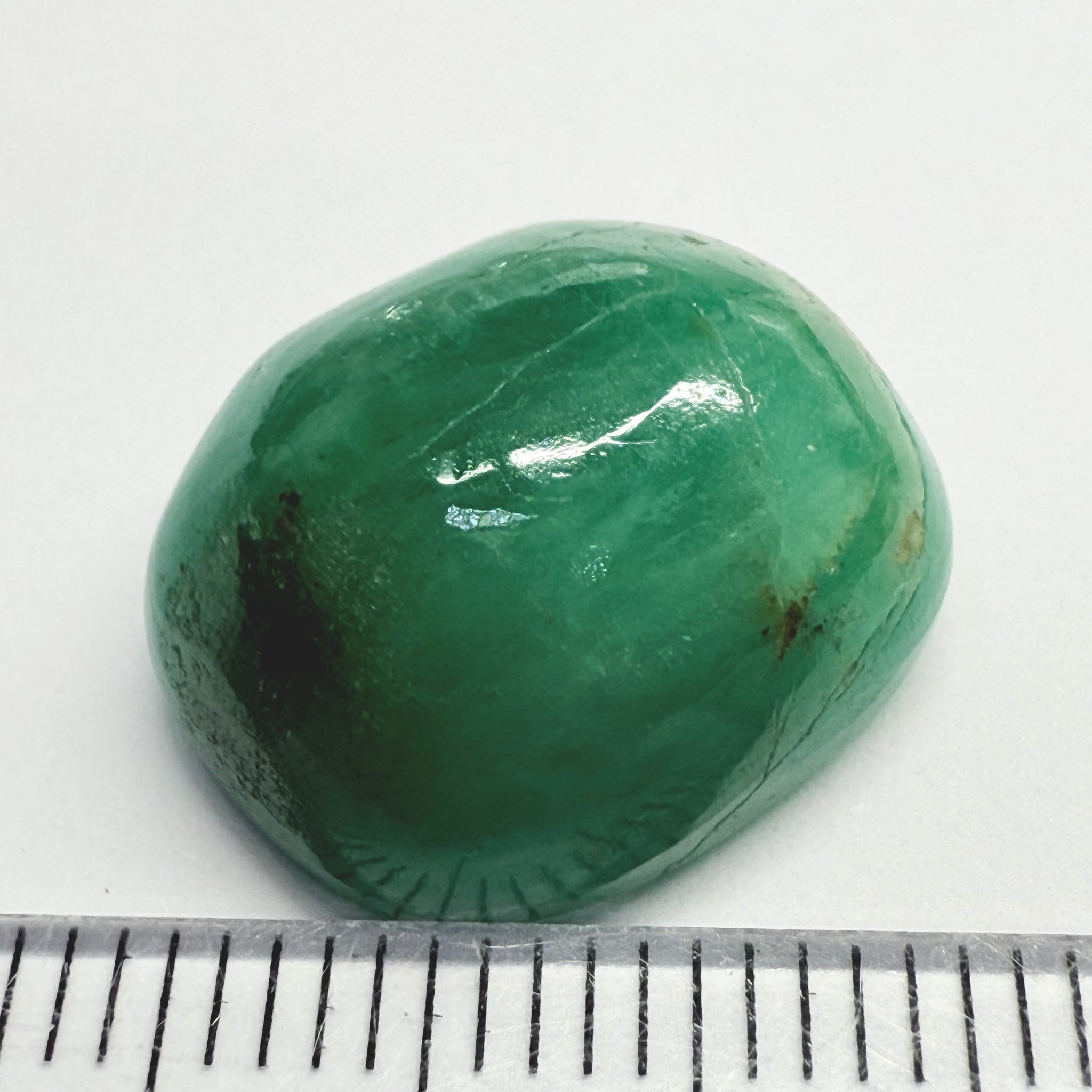Tanzanian Emerald Cabochon, 15.21ct, Tanzania, NO OIL, Untreated Unheated