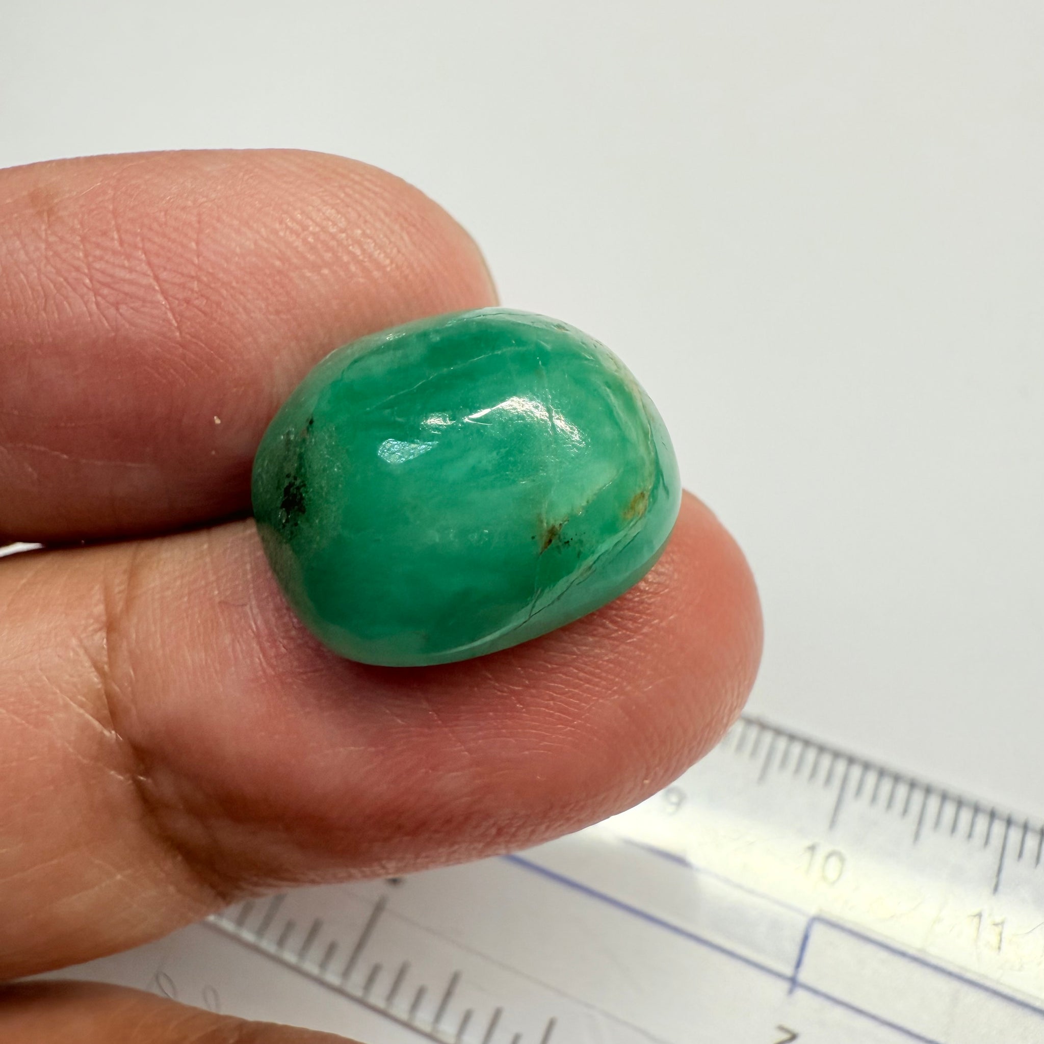 Tanzanian Emerald Cabochon, 15.21ct, Tanzania, NO OIL, Untreated Unheated