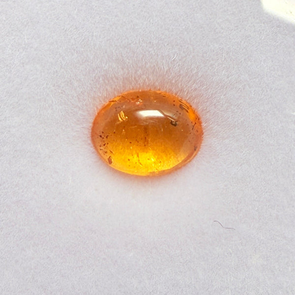 Mandarin Spessartite Cabochon, 1.70ct, Loliondo, Tanzania, Untreated Unheated