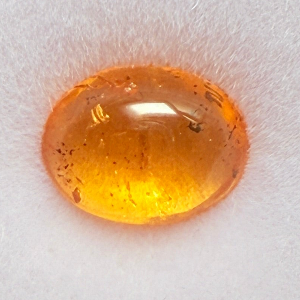 Mandarin Spessartite Cabochon, 1.70ct, Loliondo, Tanzania, Untreated Unheated
