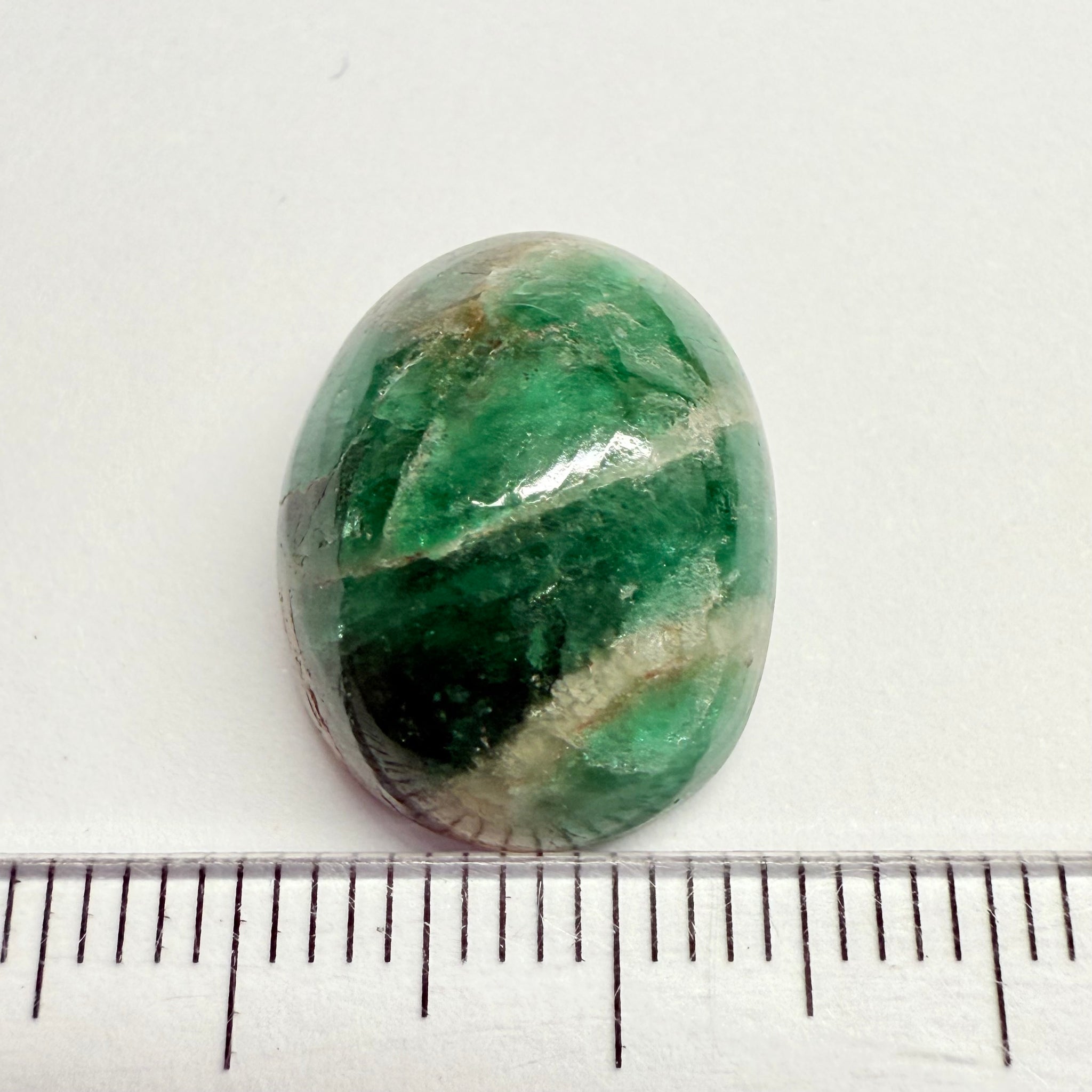 Tanzanian Emerald Cabochon, 15.82ct, Tanzania, NO OIL, Untreated Unheated