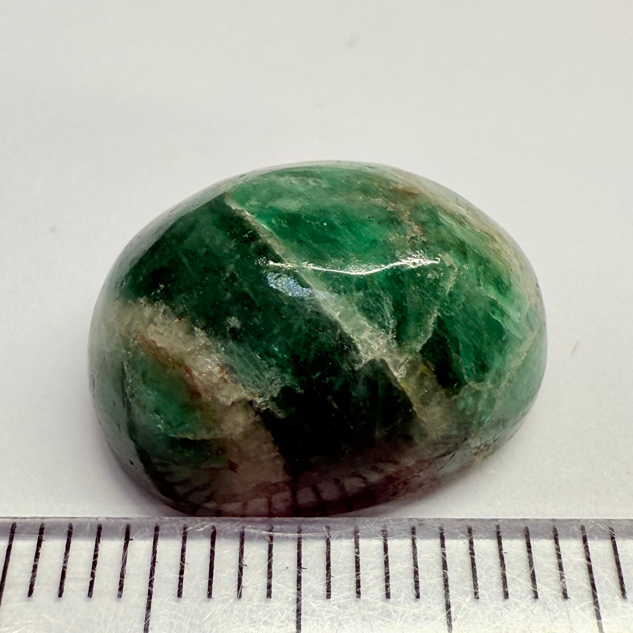 Tanzanian Emerald Cabochon, 15.82ct, Tanzania, NO OIL, Untreated Unheated