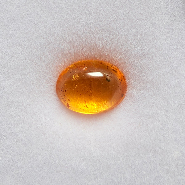 Mandarin Spessartite Cabochon, 1.70ct, Loliondo, Tanzania, Untreated Unheated