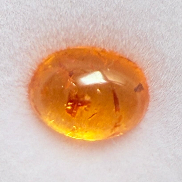 Mandarin Spessartite Cabochon, 2.03ct, Loliondo, Tanzania, Untreated Unheated