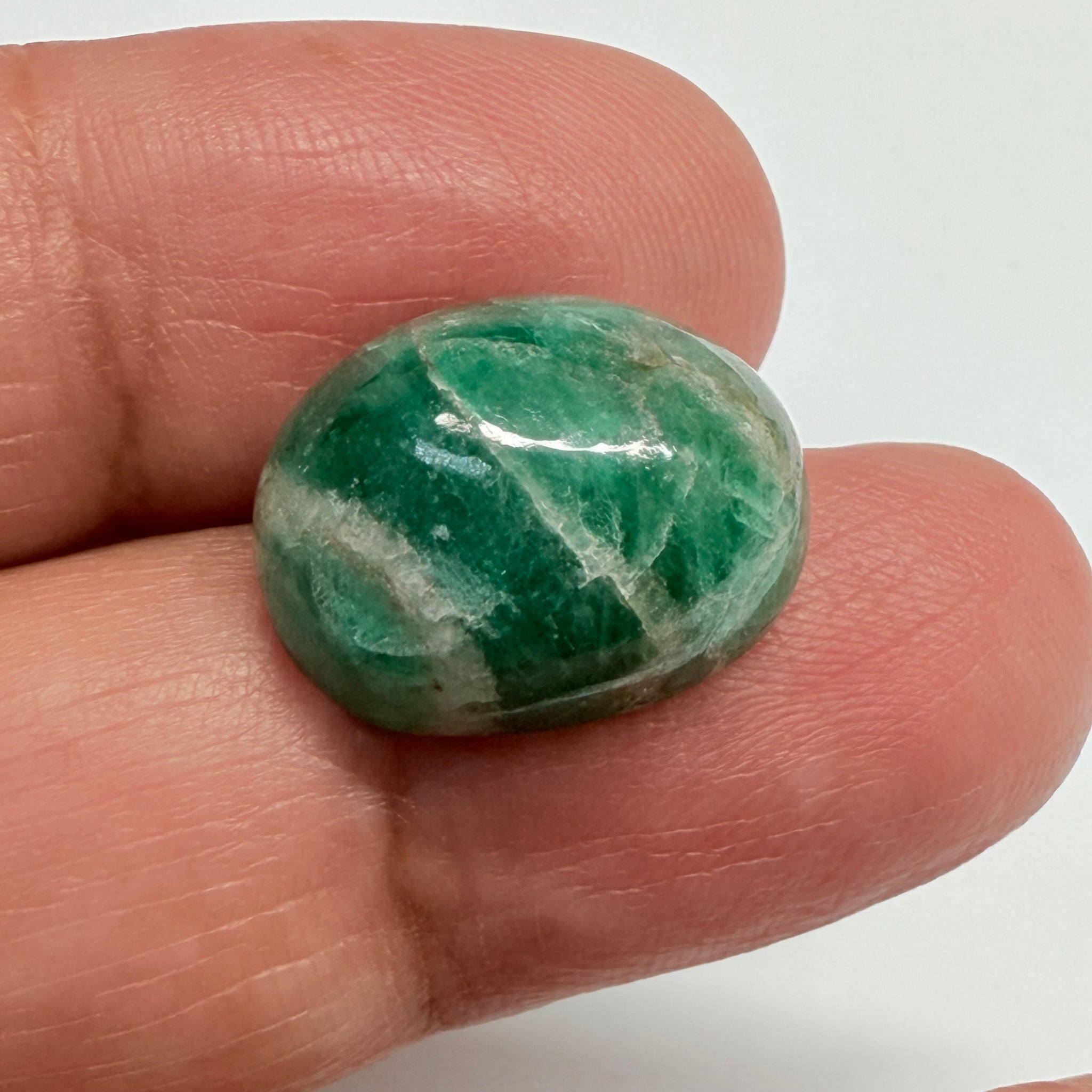 Tanzanian Emerald Cabochon, 15.82ct, Tanzania, NO OIL, Untreated Unheated