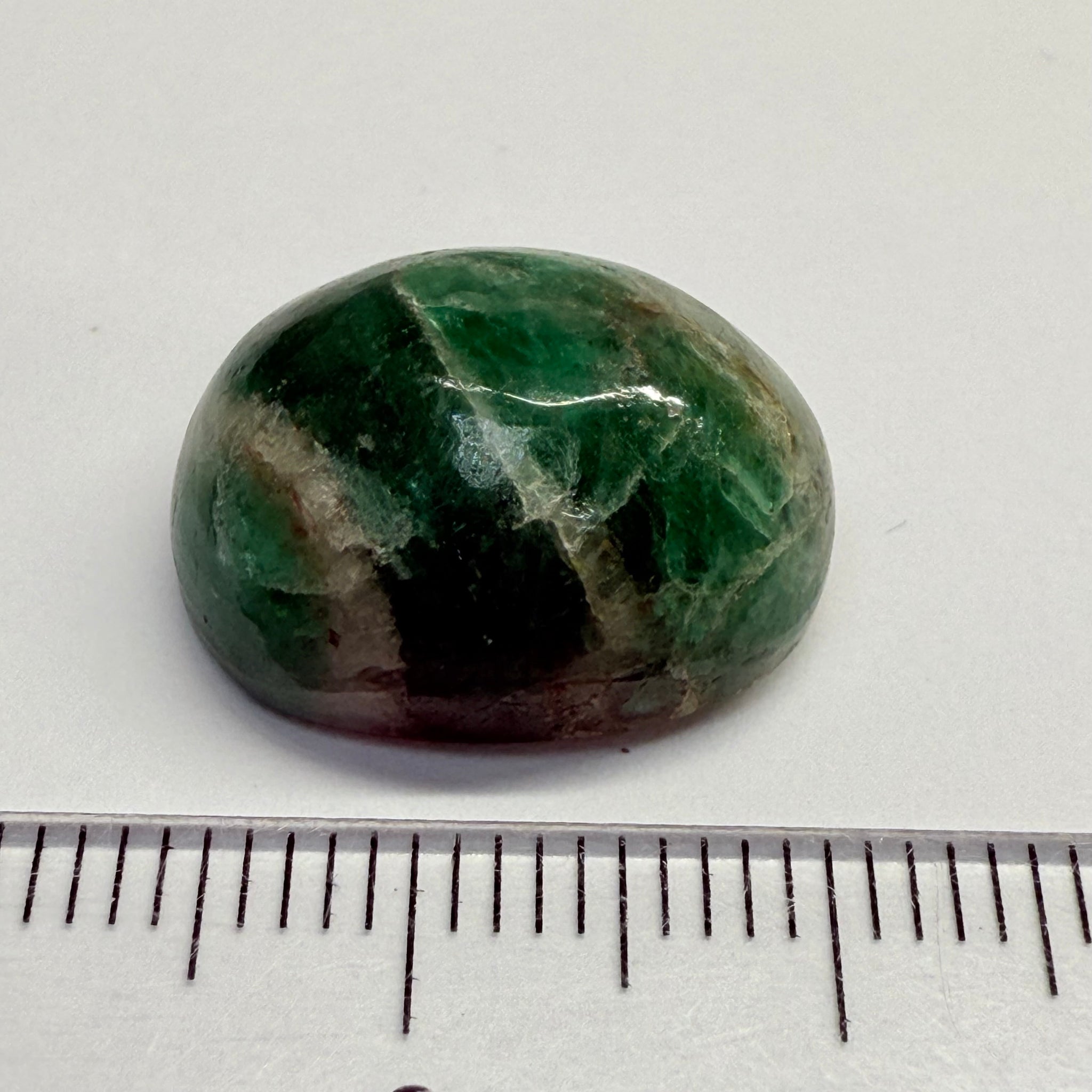 Tanzanian Emerald Cabochon, 15.82ct, Tanzania, NO OIL, Untreated Unheated