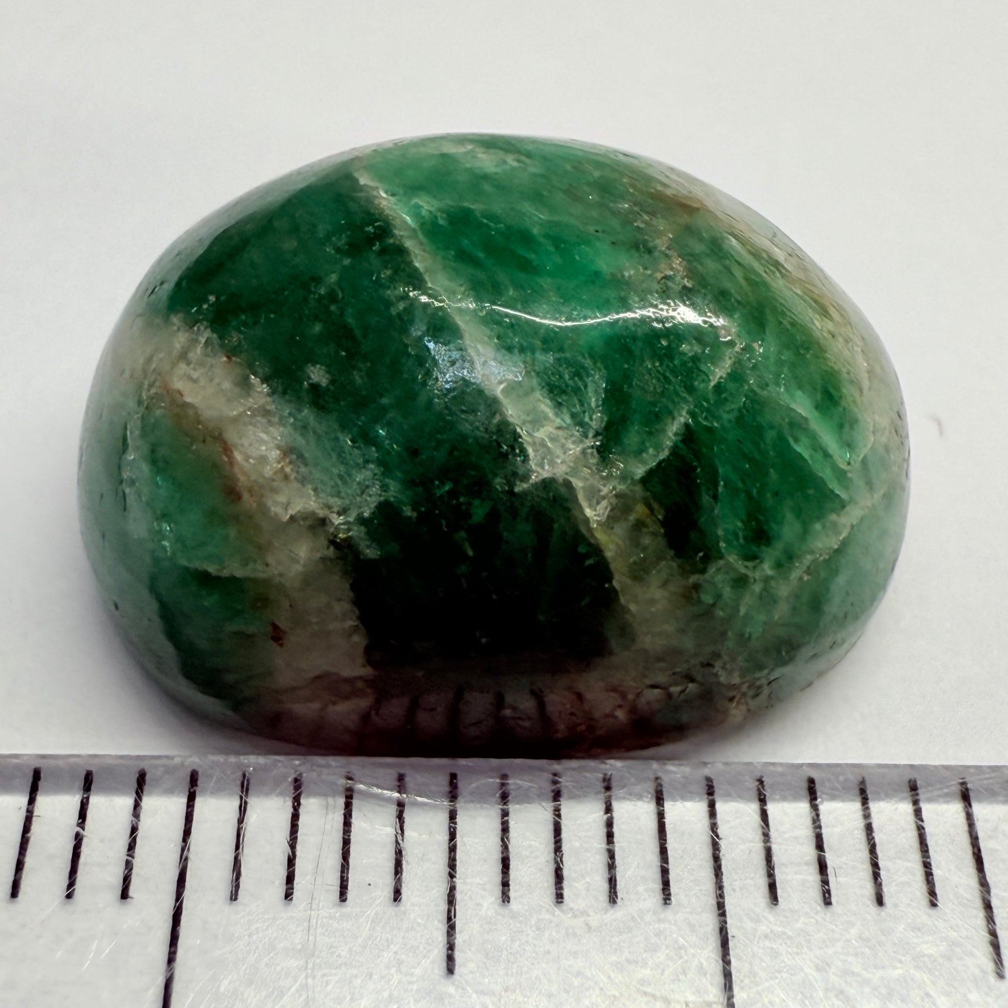 Tanzanian Emerald Cabochon, 15.82ct, Tanzania, NO OIL, Untreated Unheated