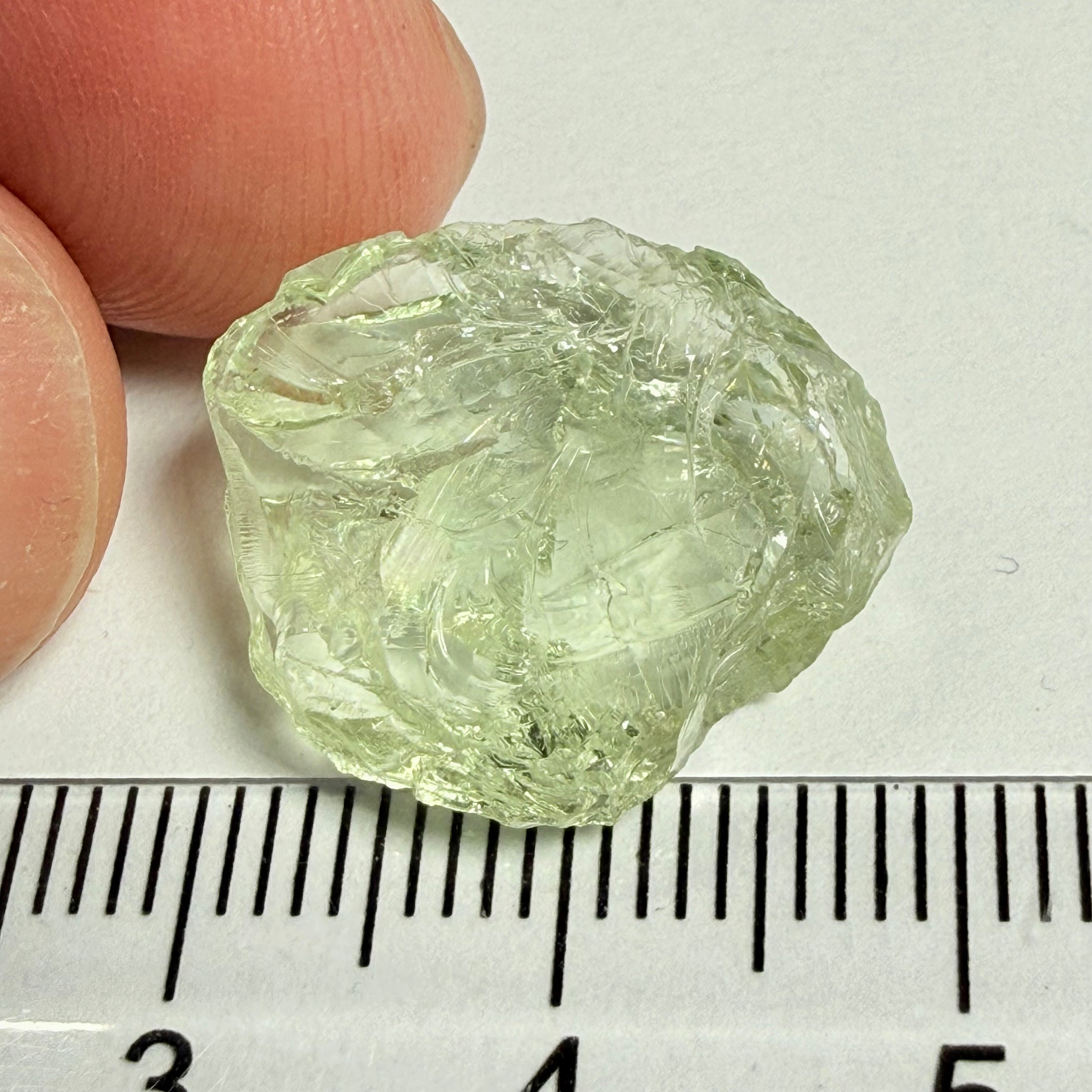 Aquamarine, 13.28ct, Loliondo, Tanzania, Untreated Unheated, too flat to facet but set as it in jewellery