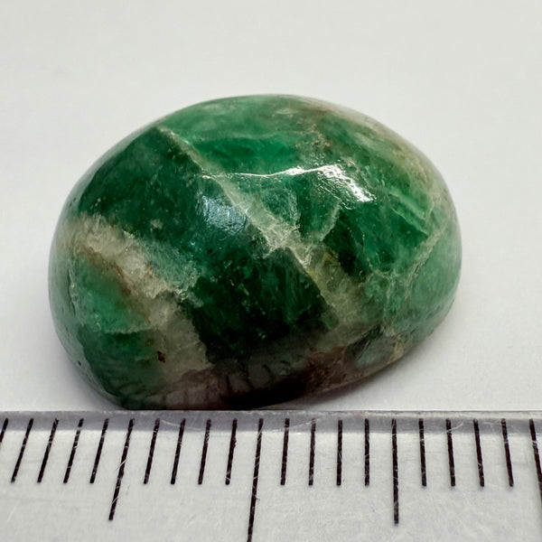 Tanzanian Emerald Cabochon, 15.82ct, Tanzania, NO OIL, Untreated Unheated