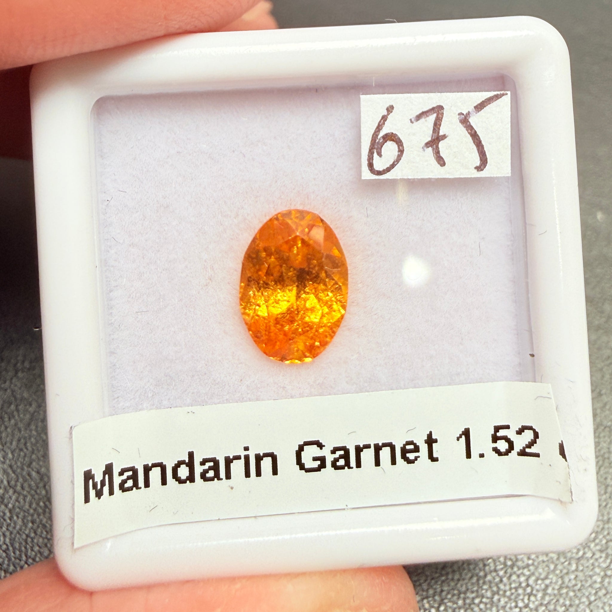 Mandarin Spessartite Garnet, 1.52ct, Loliondo, Tanzania, Untreated Unheated