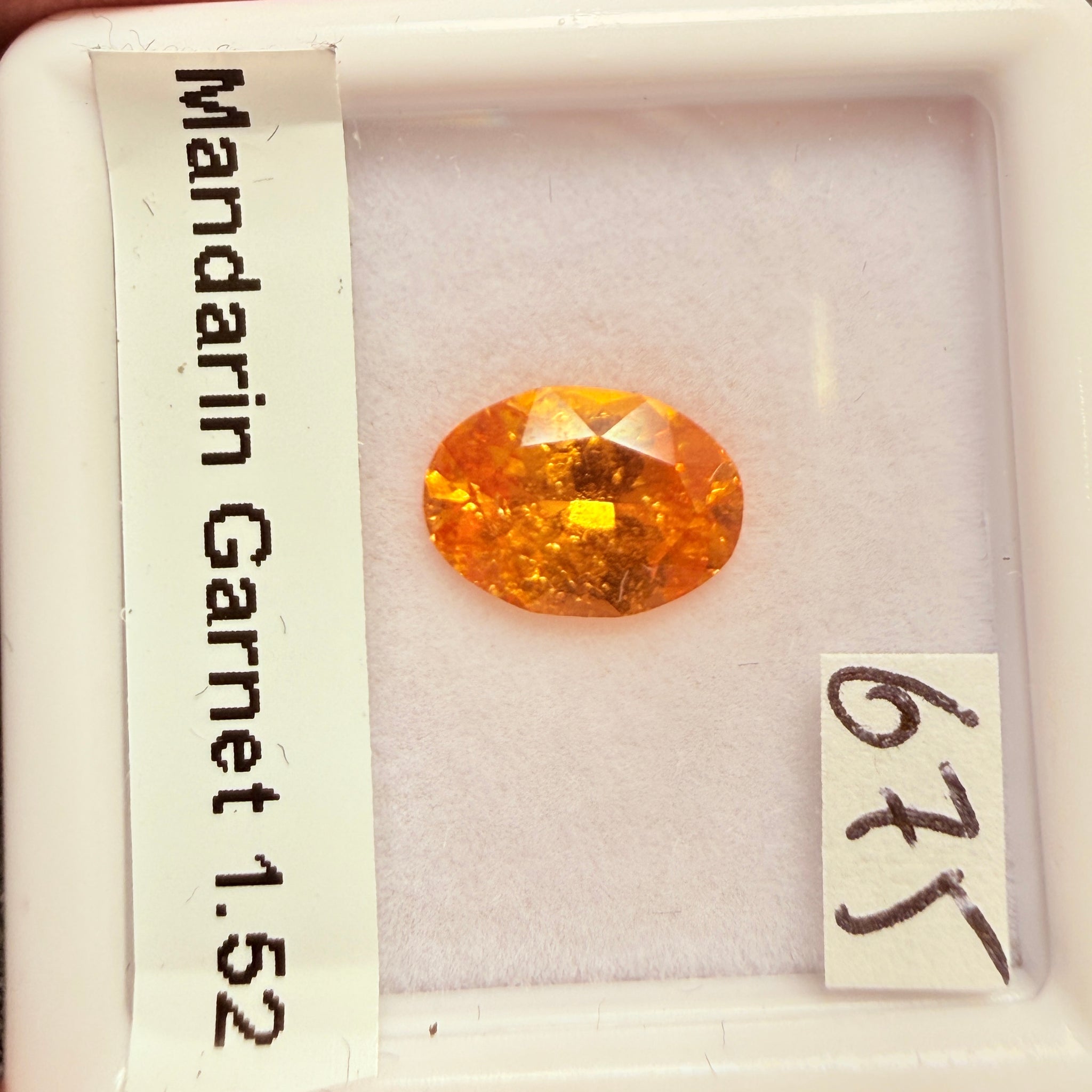 Mandarin Spessartite Garnet, 1.52ct, Loliondo, Tanzania, Untreated Unheated