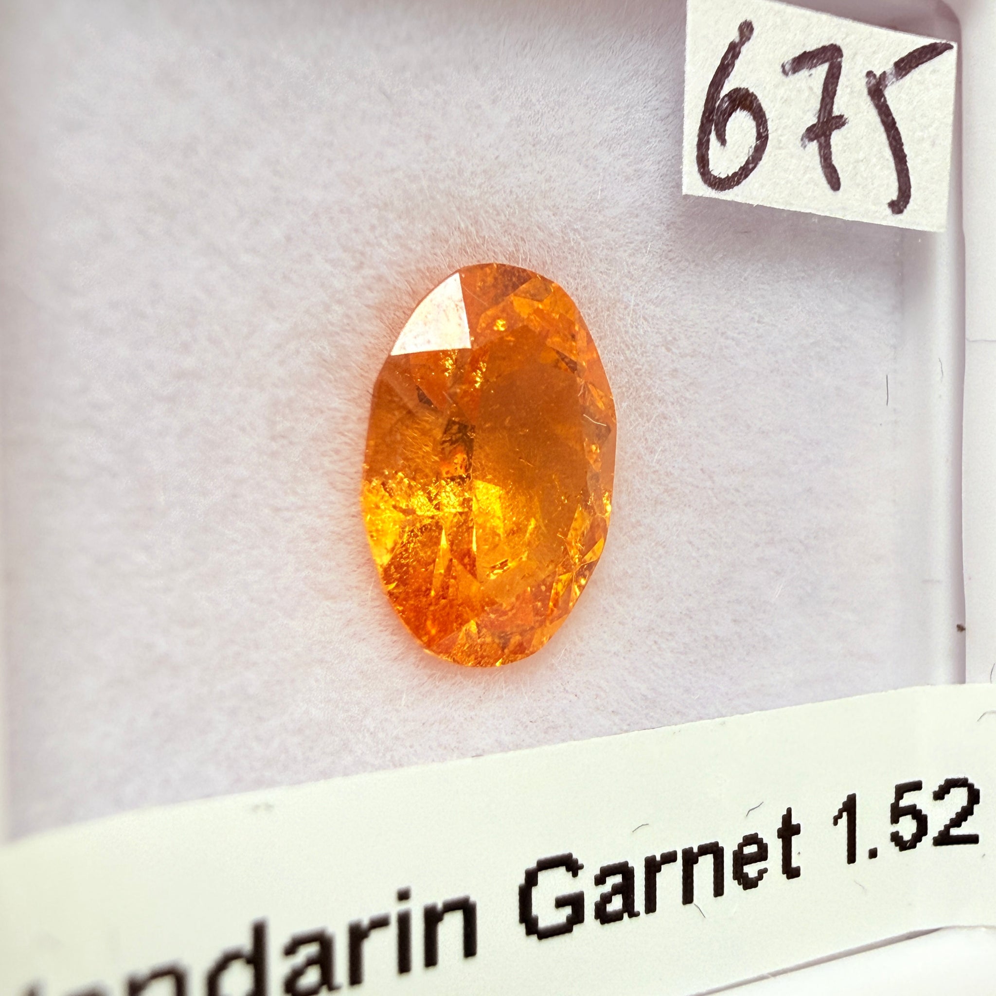 Mandarin Spessartite Garnet, 1.52ct, Loliondo, Tanzania, Untreated Unheated