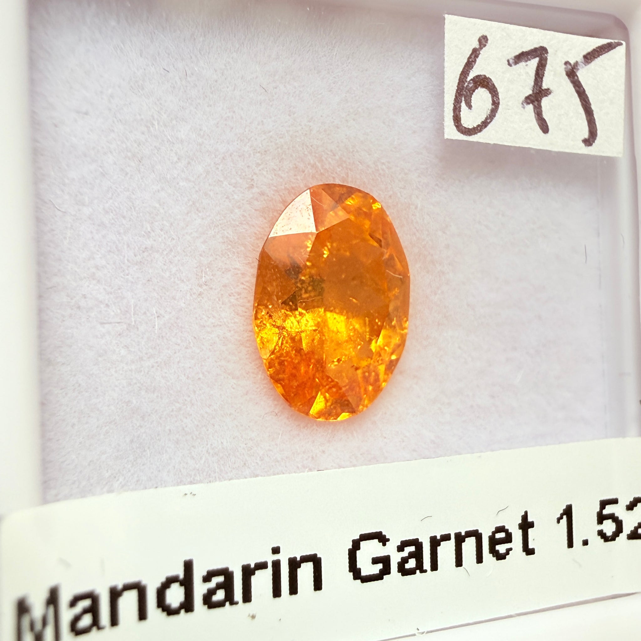 Mandarin Spessartite Garnet, 1.52ct, Loliondo, Tanzania, Untreated Unheated