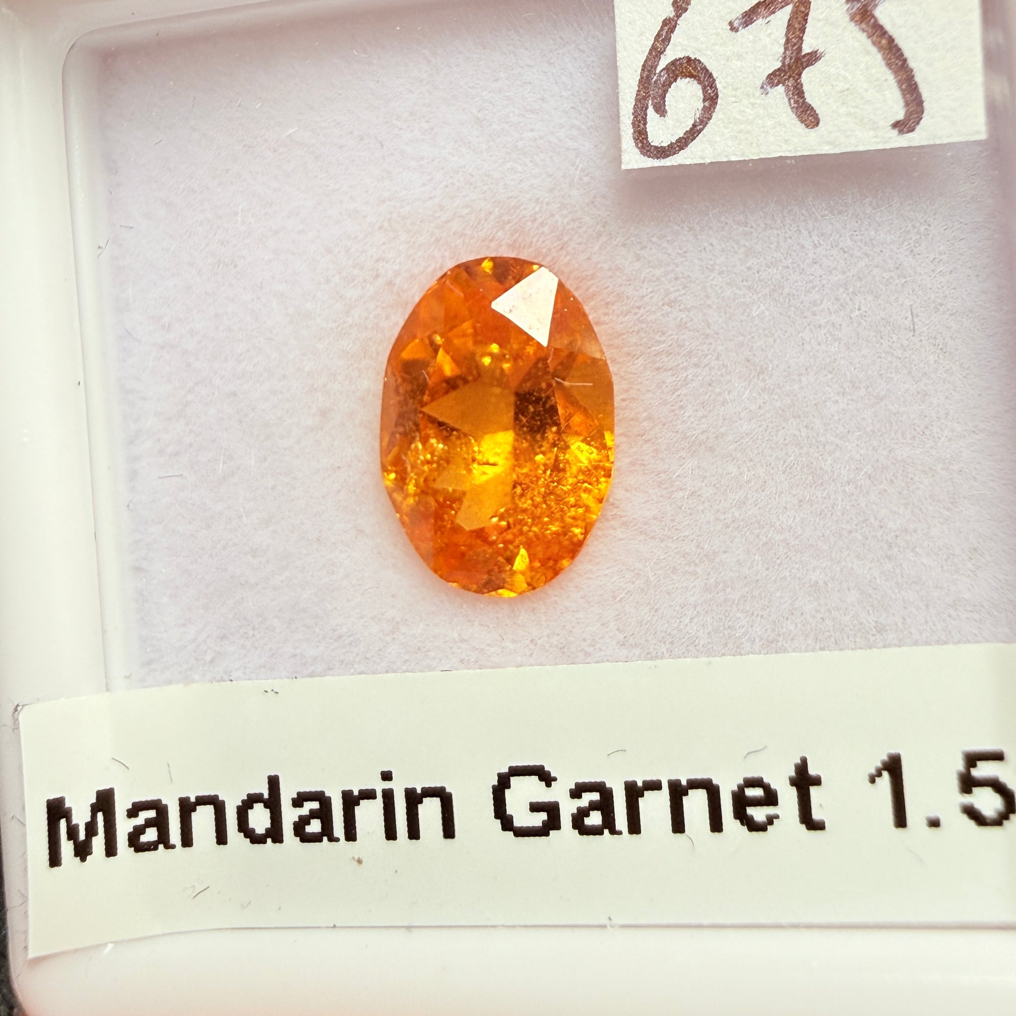 Mandarin Spessartite Garnet, 1.52ct, Loliondo, Tanzania, Untreated Unheated