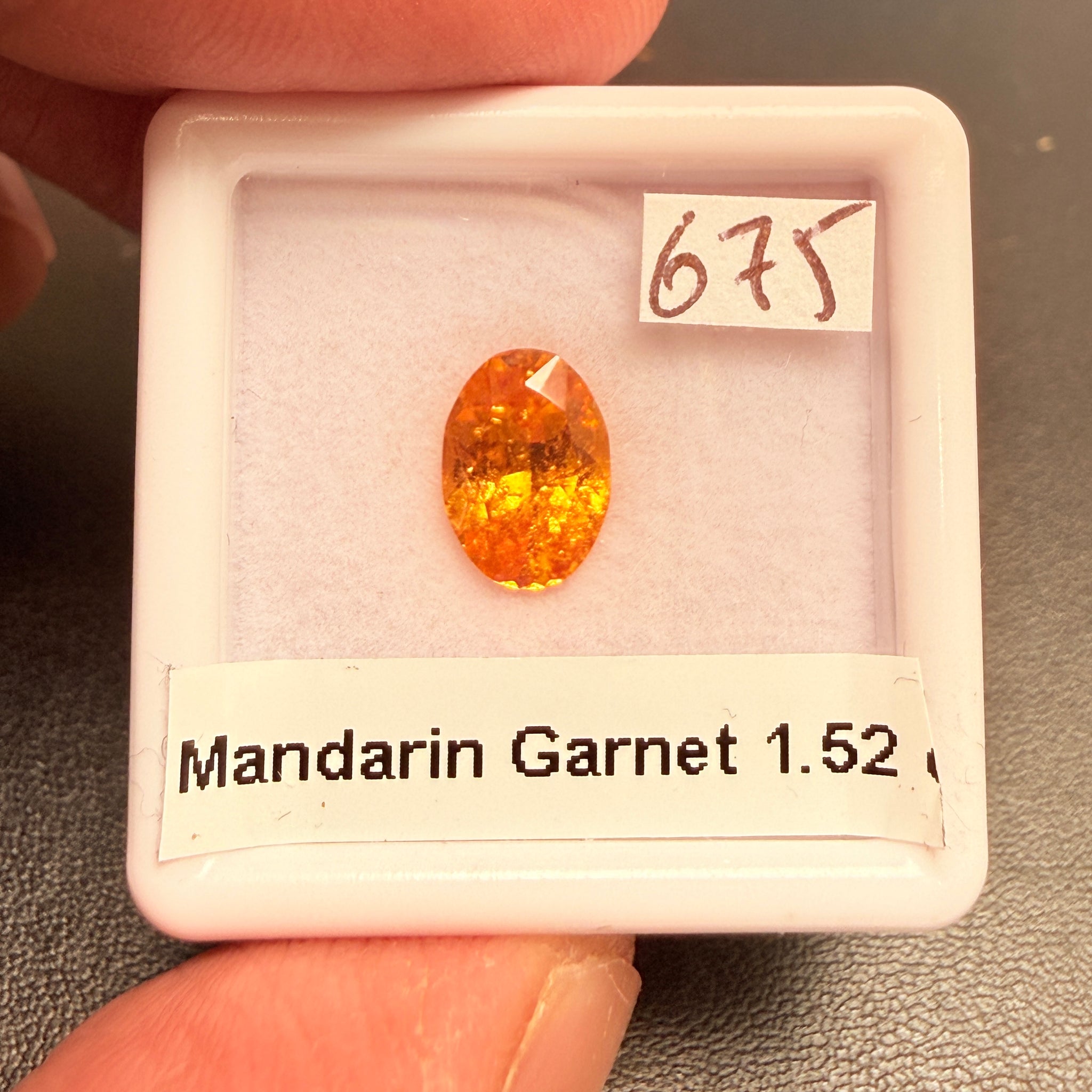 Mandarin Spessartite Garnet, 1.52ct, Loliondo, Tanzania, Untreated Unheated