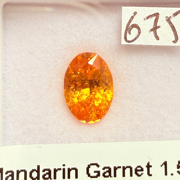 Mandarin Spessartite Garnet, 1.52ct, Loliondo, Tanzania, Untreated Unheated
