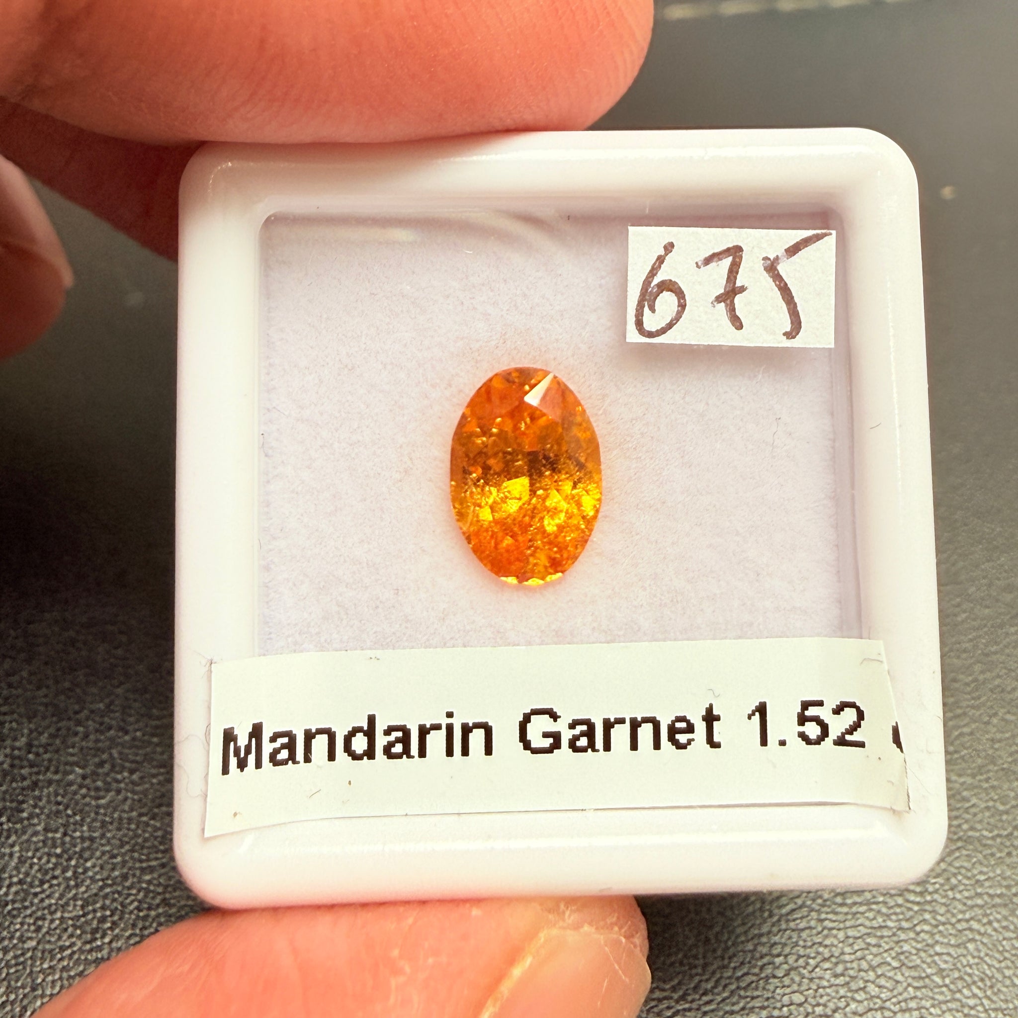 Mandarin Spessartite Garnet, 1.52ct, Loliondo, Tanzania, Untreated Unheated