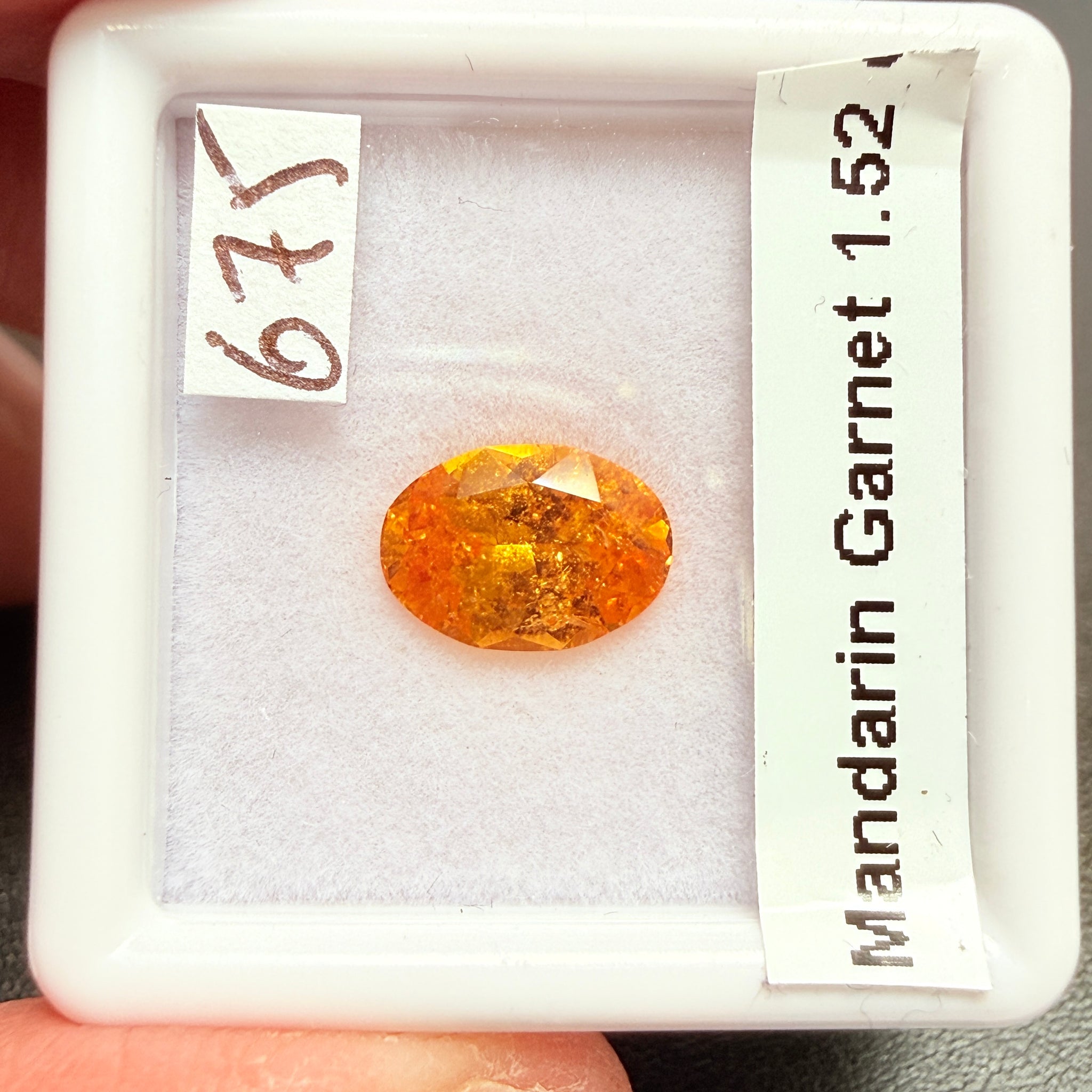 Mandarin Spessartite Garnet, 1.52ct, Loliondo, Tanzania, Untreated Unheated