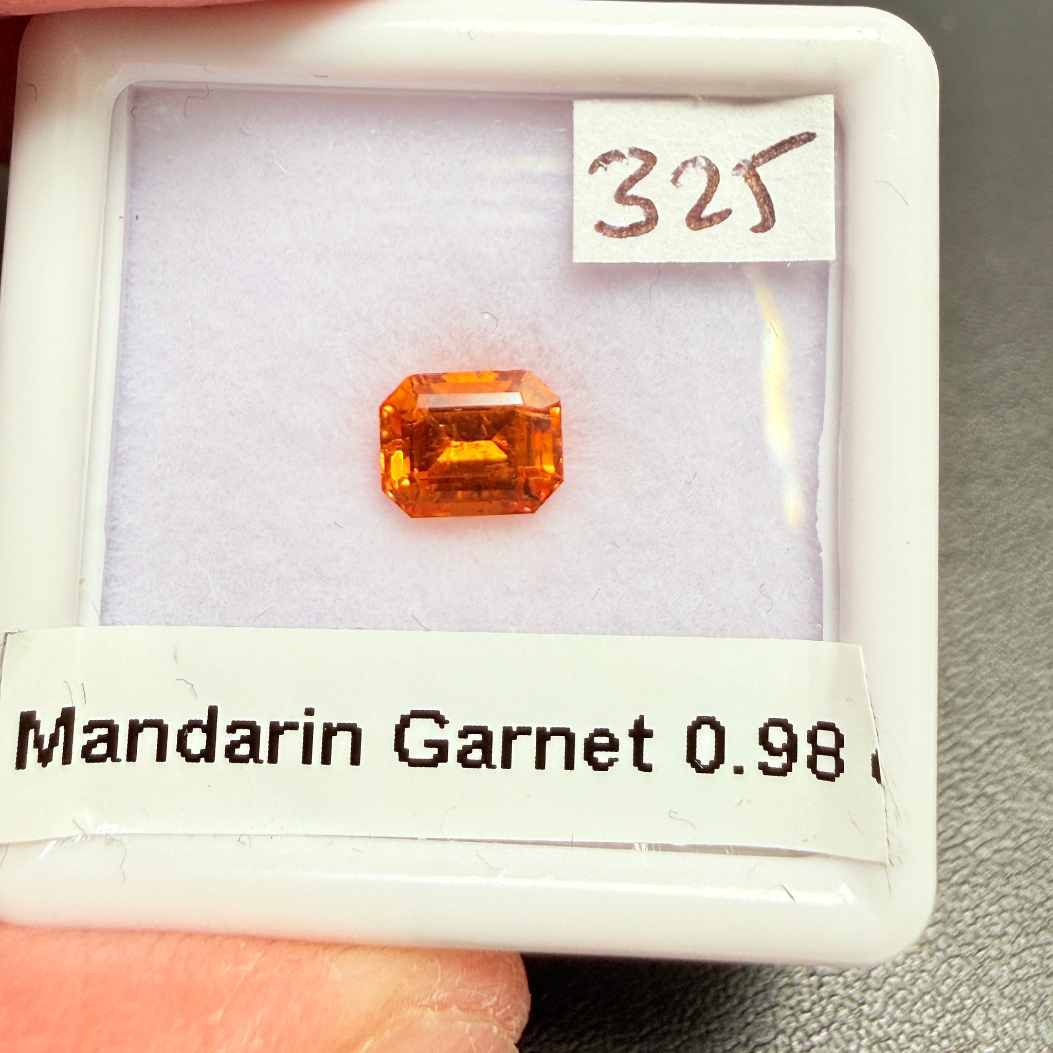 Mandarin Spessartite Garnet, 0.98ct, Loliondo, Tanzania, Untreated Unheated