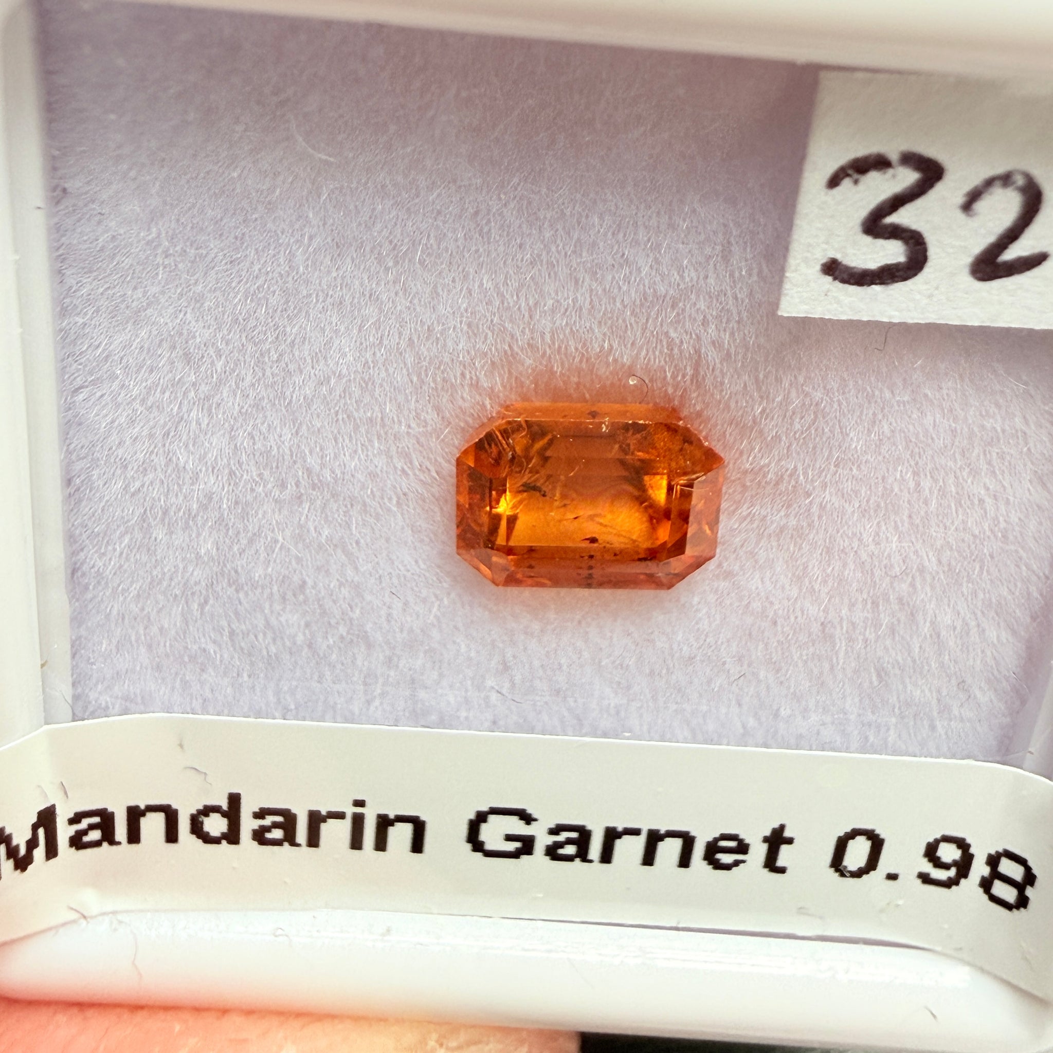Mandarin Spessartite Garnet, 0.98ct, Loliondo, Tanzania, Untreated Unheated