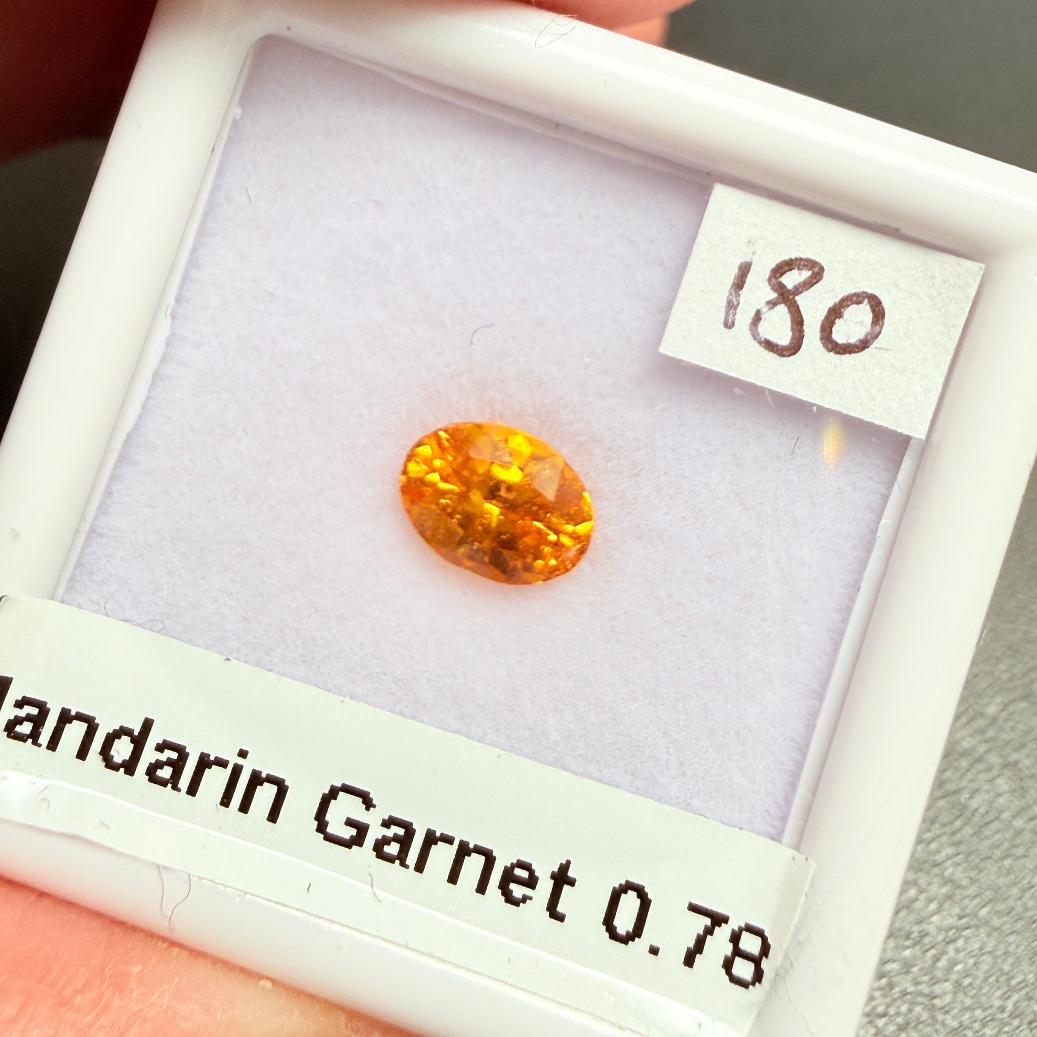Mandarin Spessartite Garnet, 0.78ct, Loliondo, Tanzania, Untreated Unheated