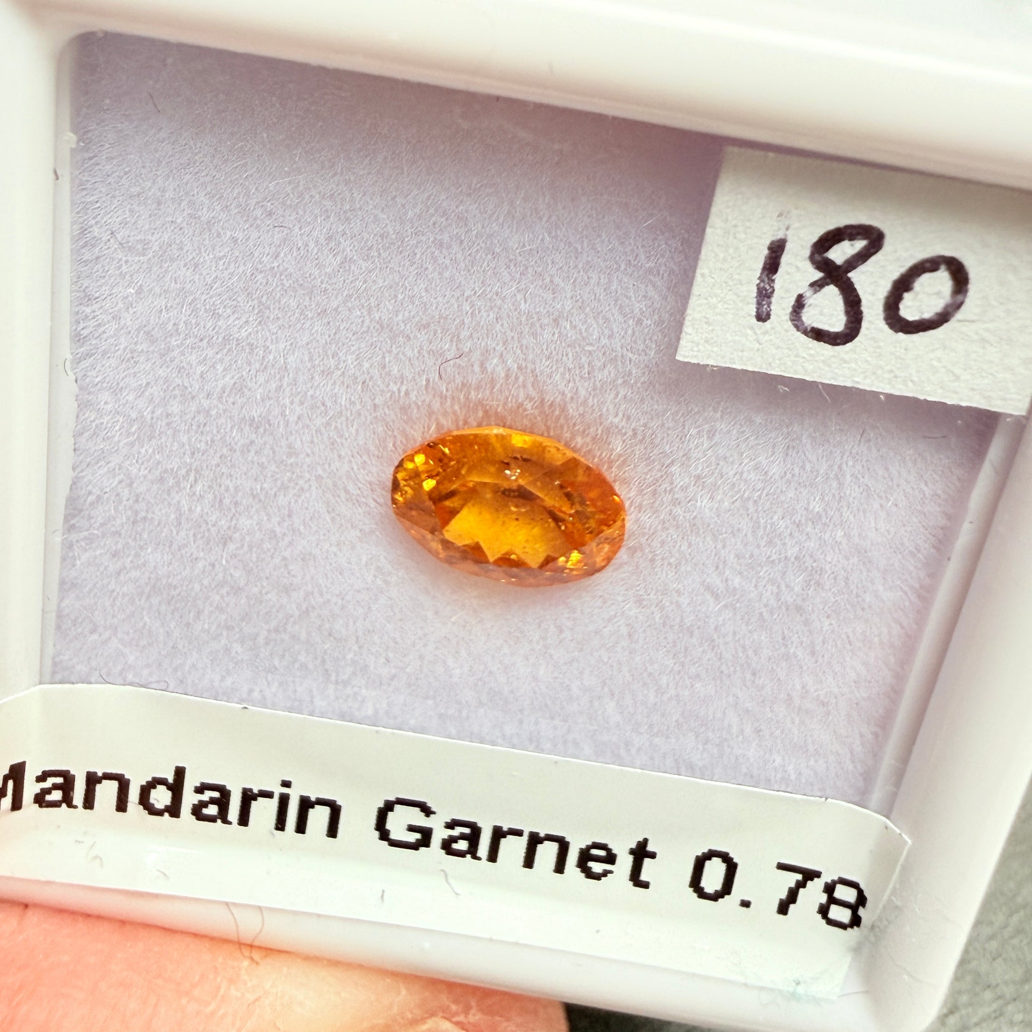 Mandarin Spessartite Garnet, 0.78ct, Loliondo, Tanzania, Untreated Unheated
