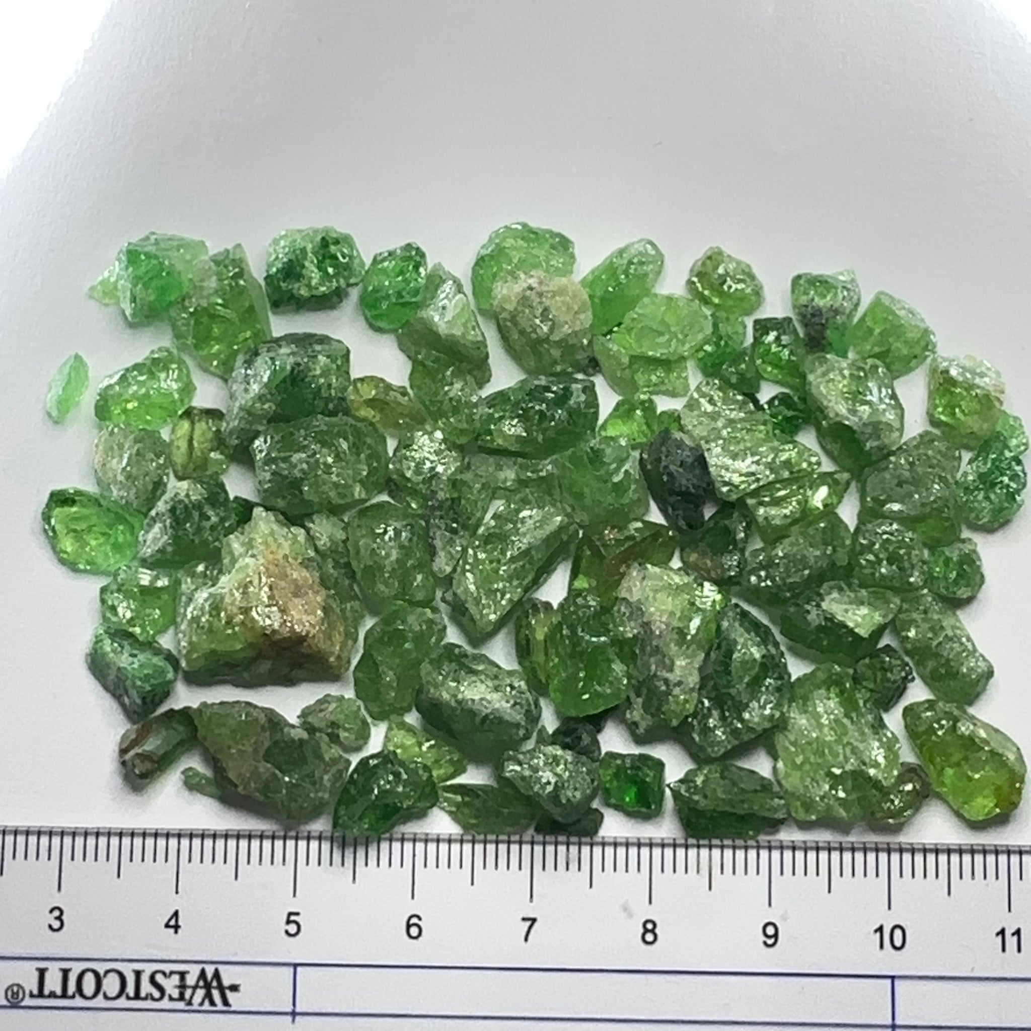 Tsavorite Lot, 39.90gm / 199.50ct, Tanzania, Untreated Unheated, heavily included, cab/specimen grade