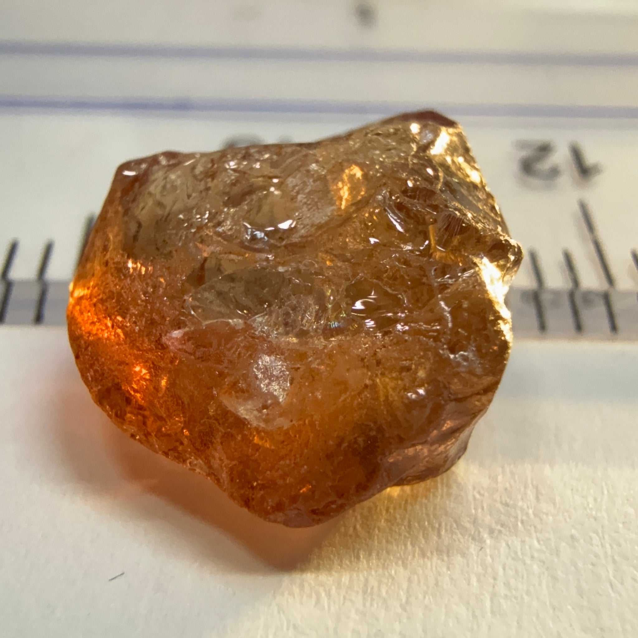 Colour Shift Garnet, 5.95ct, Tanzania, Untreated Unheated, silky with slight inclusions on the outside, flat shape