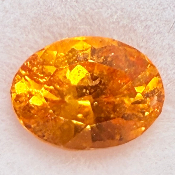 Mandarin Spessartite Garnet, 0.78ct, Loliondo, Tanzania, Untreated Unheated