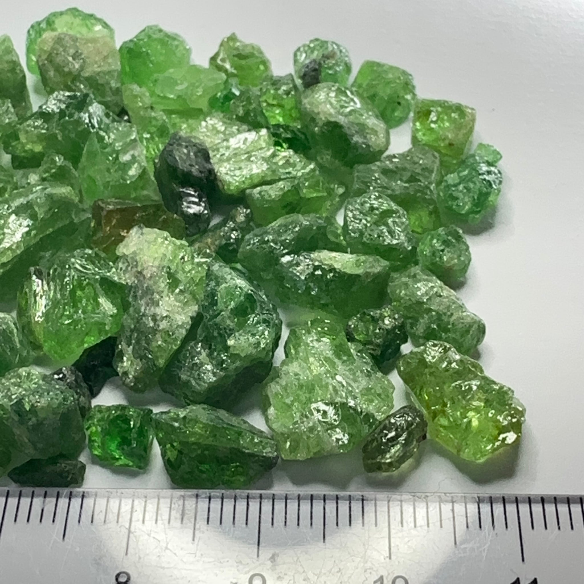 Tsavorite Lot, 39.90gm / 199.50ct, Tanzania, Untreated Unheated, heavily included, cab/specimen grade