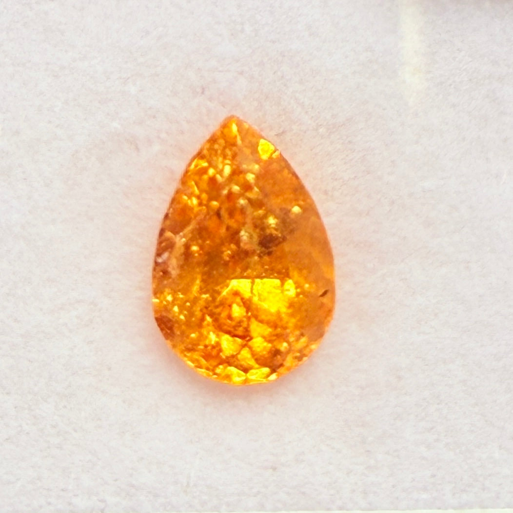 Mandarin Spessartite Garnet, 0.64ct, Loliondo, Tanzania, Untreated Unheated