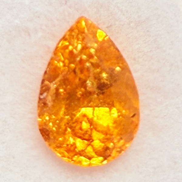 Mandarin Spessartite Garnet, 0.64ct, Loliondo, Tanzania, Untreated Unheated