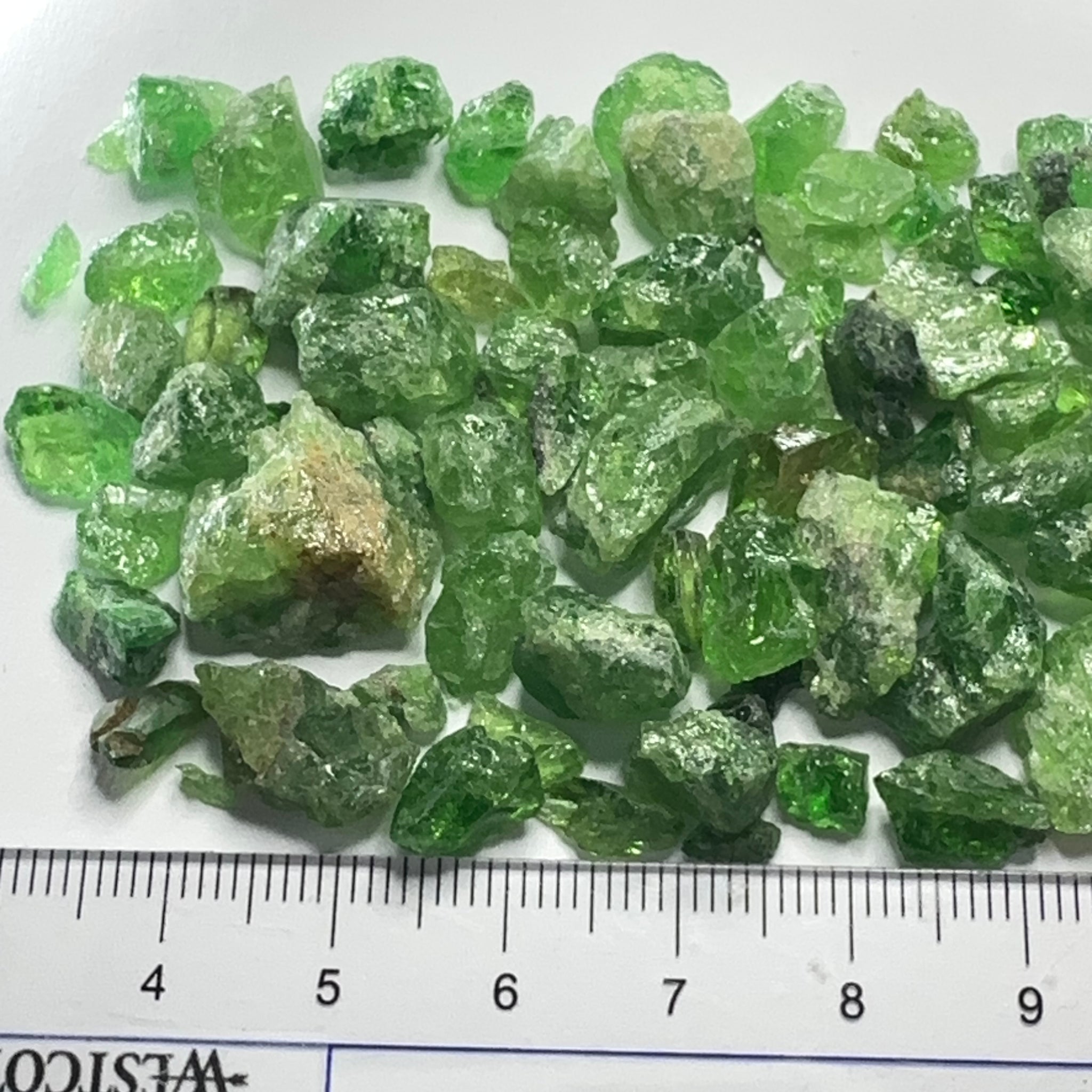 Tsavorite Lot, 39.90gm / 199.50ct, Tanzania, Untreated Unheated, heavily included, cab/specimen grade
