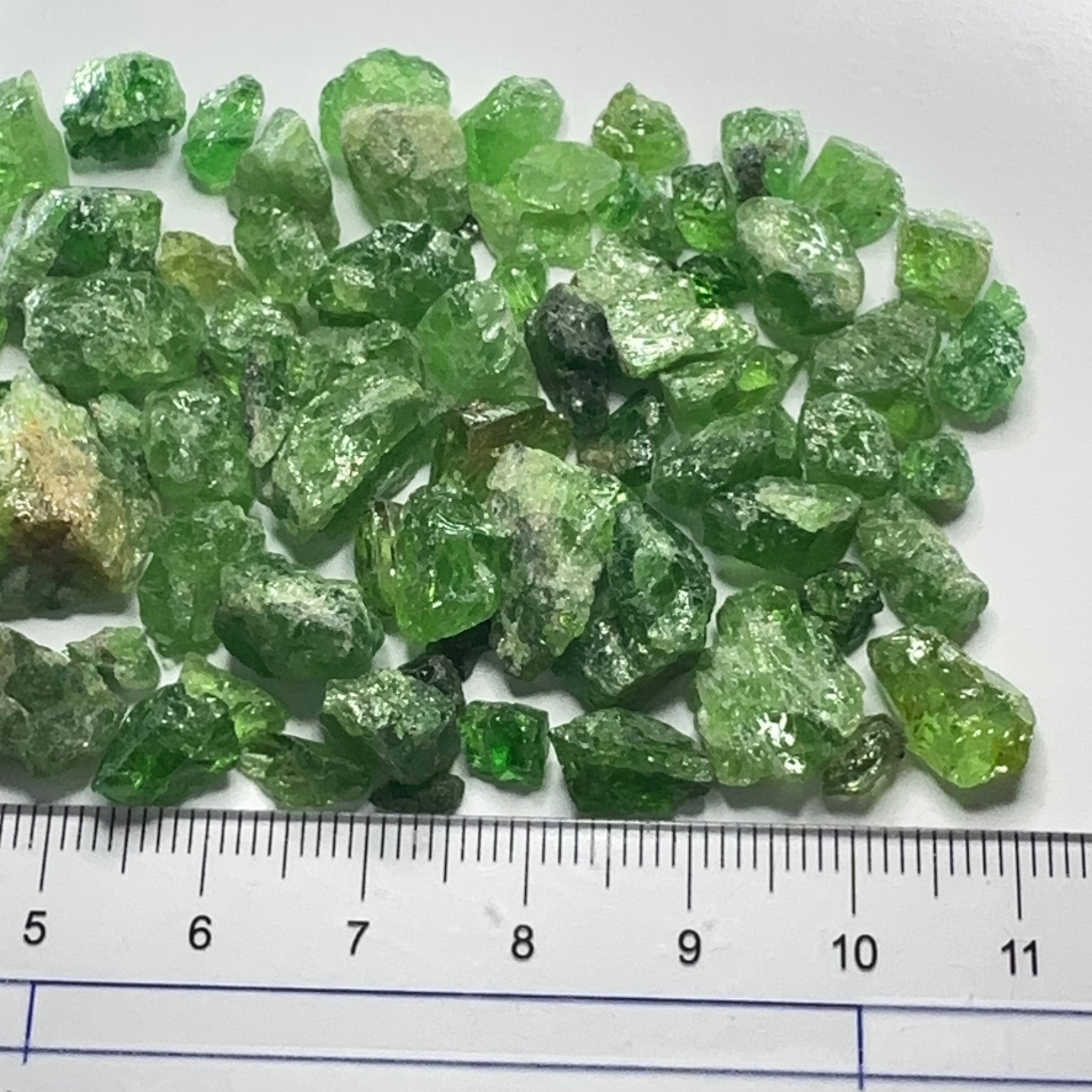 Tsavorite Lot, 39.90gm / 199.50ct, Tanzania, Untreated Unheated, heavily included, cab/specimen grade