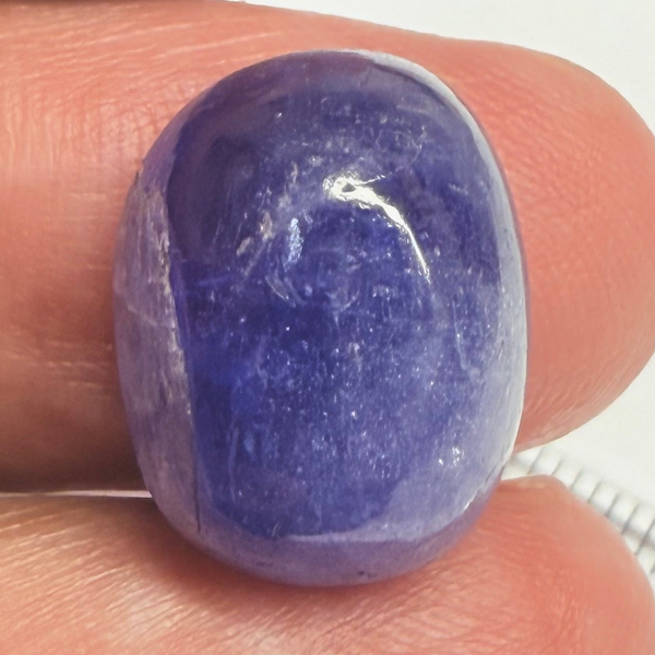 Tanzanite Cabochon, 19.38ct, Tanzania, gently heated
